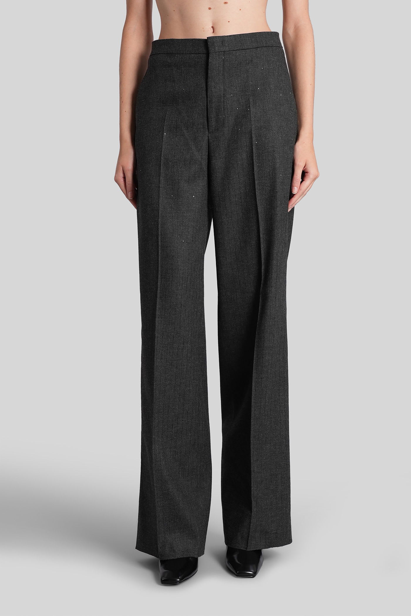 Tagliatore P-adima Pants In Grey Viscose In Gray