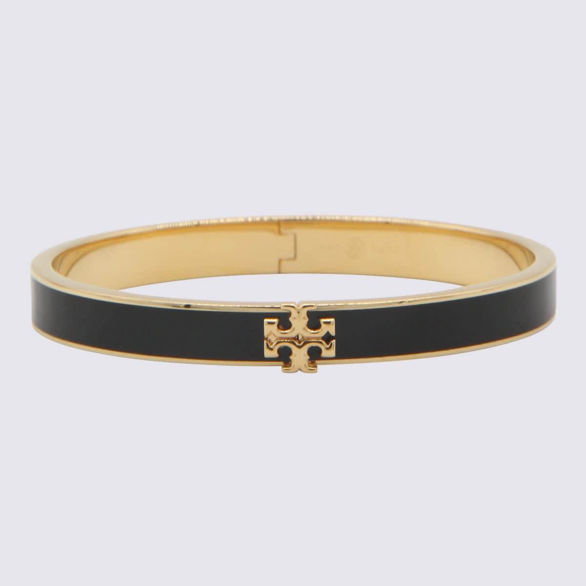 Tory Burch Black And Gold-tone Brass Bracelet In Tory Gold / Black