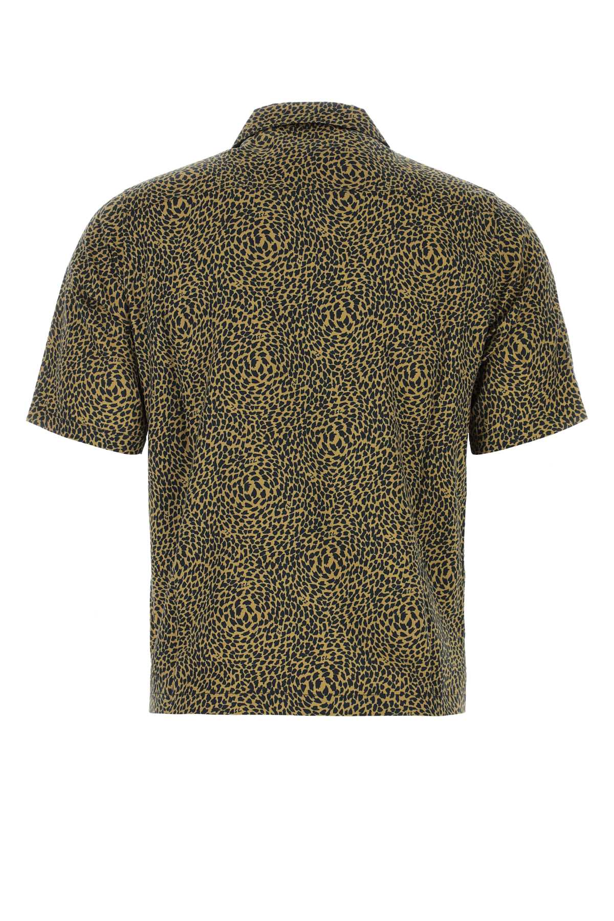 Saint Laurent Hawaii Animal Print Short Sleeve Button-up Shirt In Multicolor