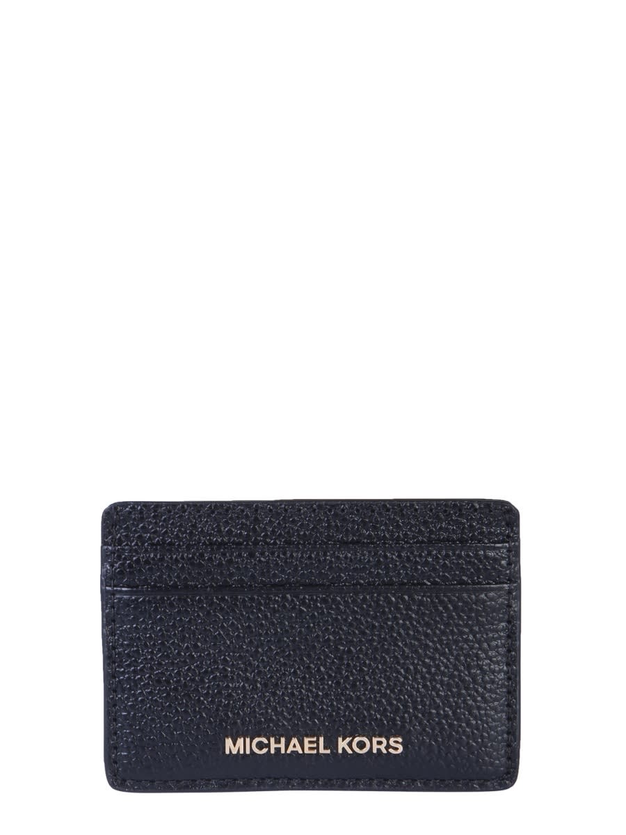 Michael Kors Card Holder With Logo In Black