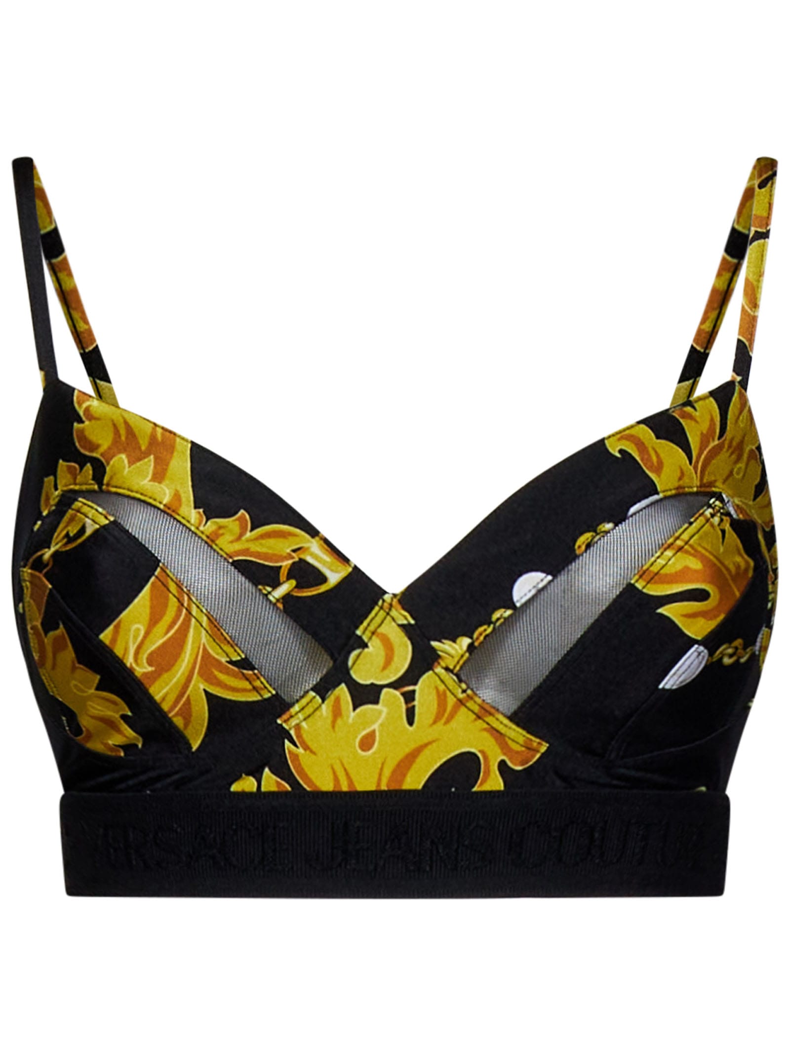 Versace Jeans Couture Chain Couture - Crop top for Woman - Black