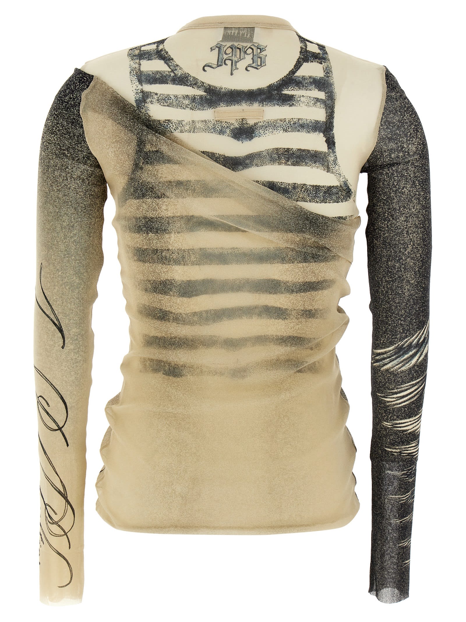 Shop Jean Paul Gaultier Double Layer Tulle Top