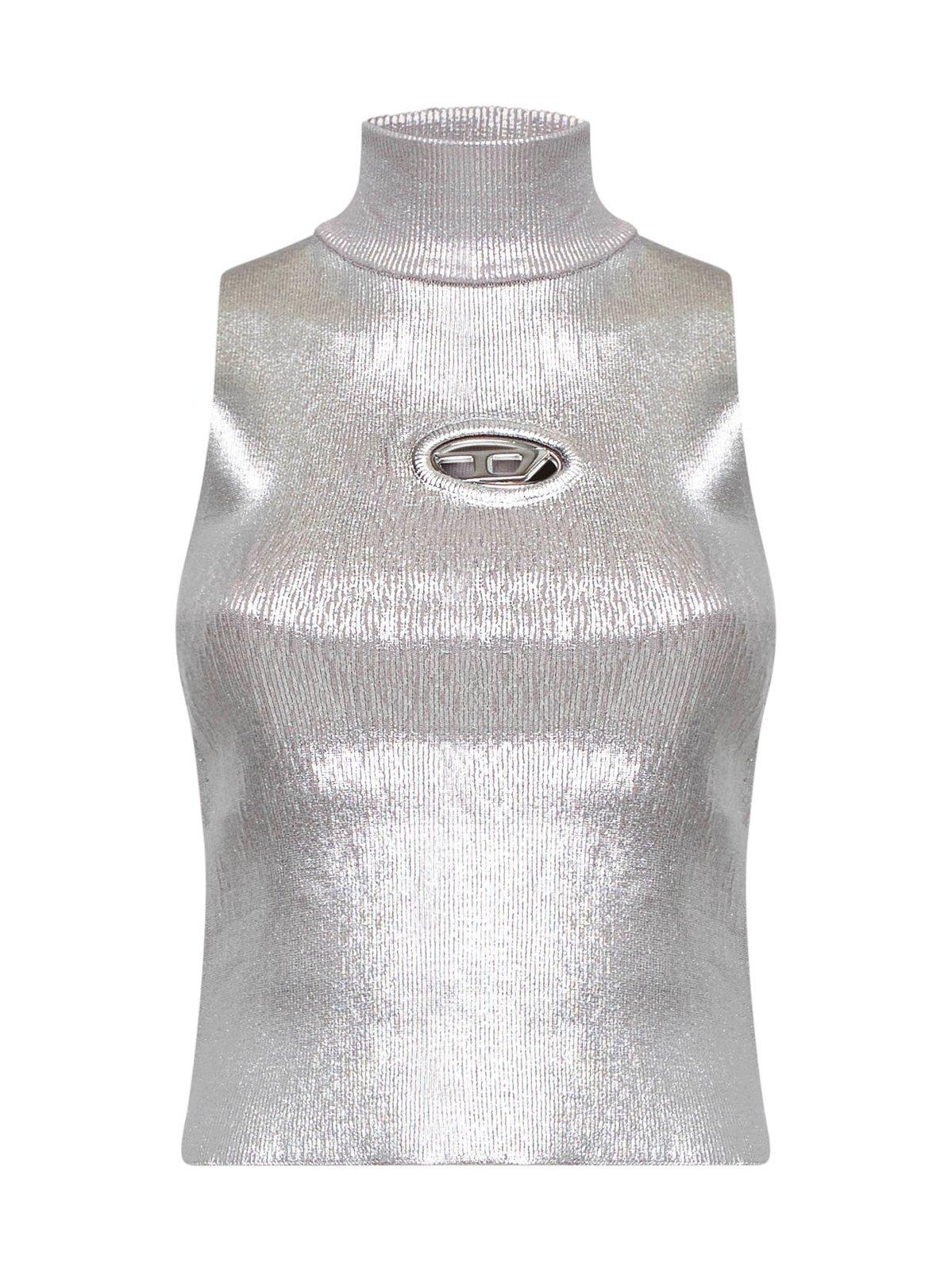 M-onervax Metallic Effect Tank Top Tank Top