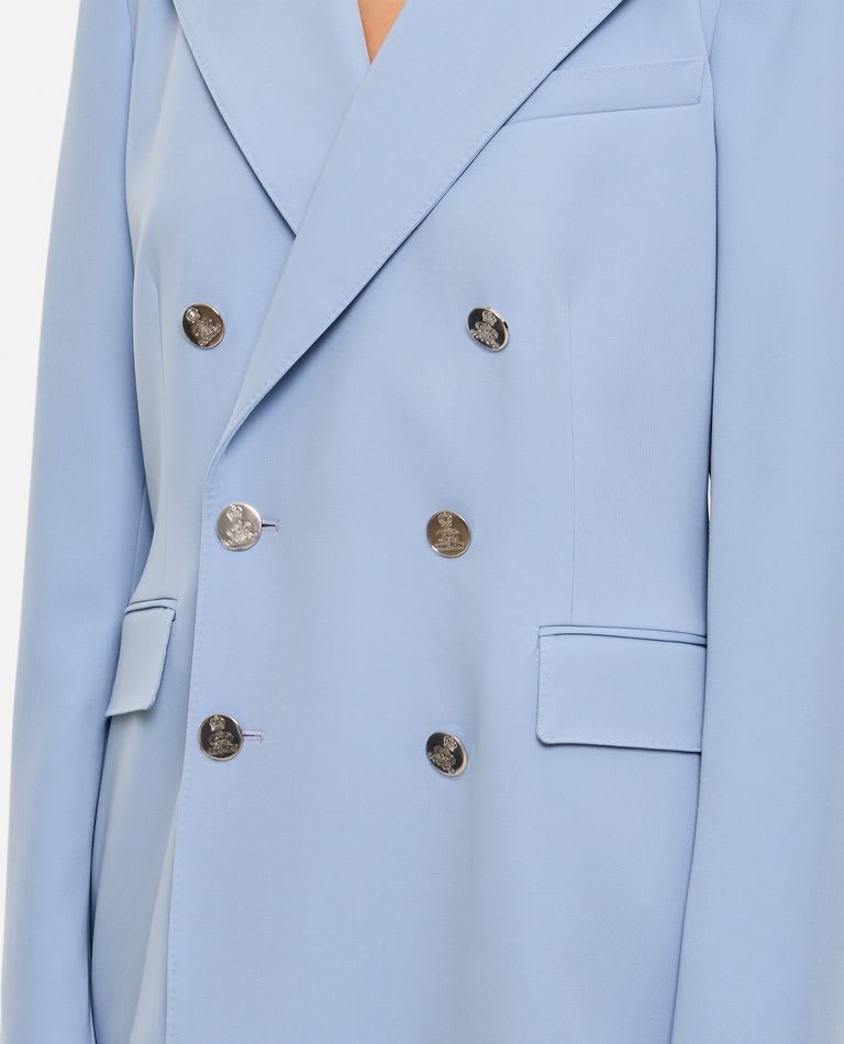 Polo Ralph Lauren Camden Wool Gabardine Doble-breasted Jacket In Sky Blue
