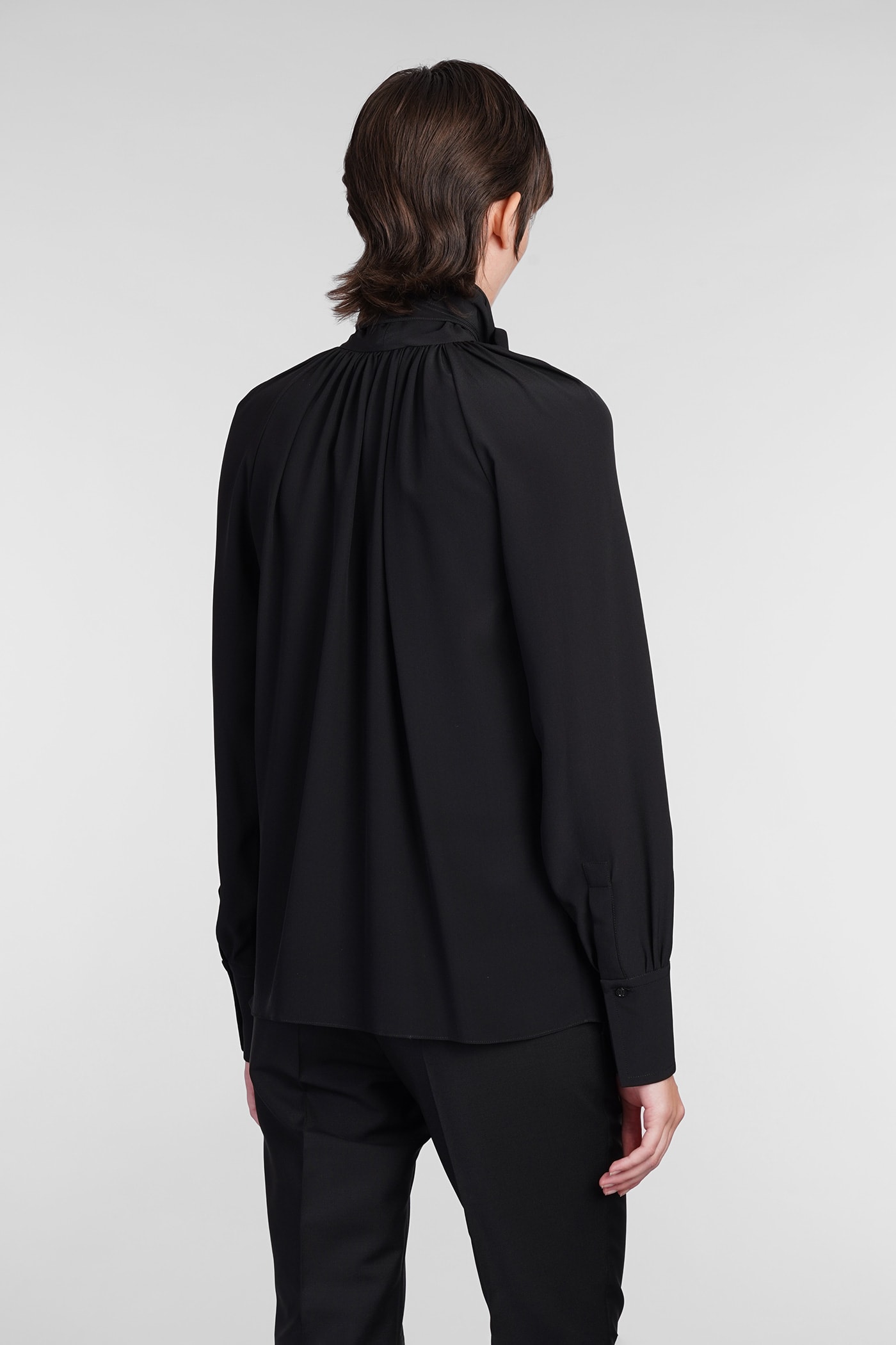 Shop Givenchy Blouse In Black Silk