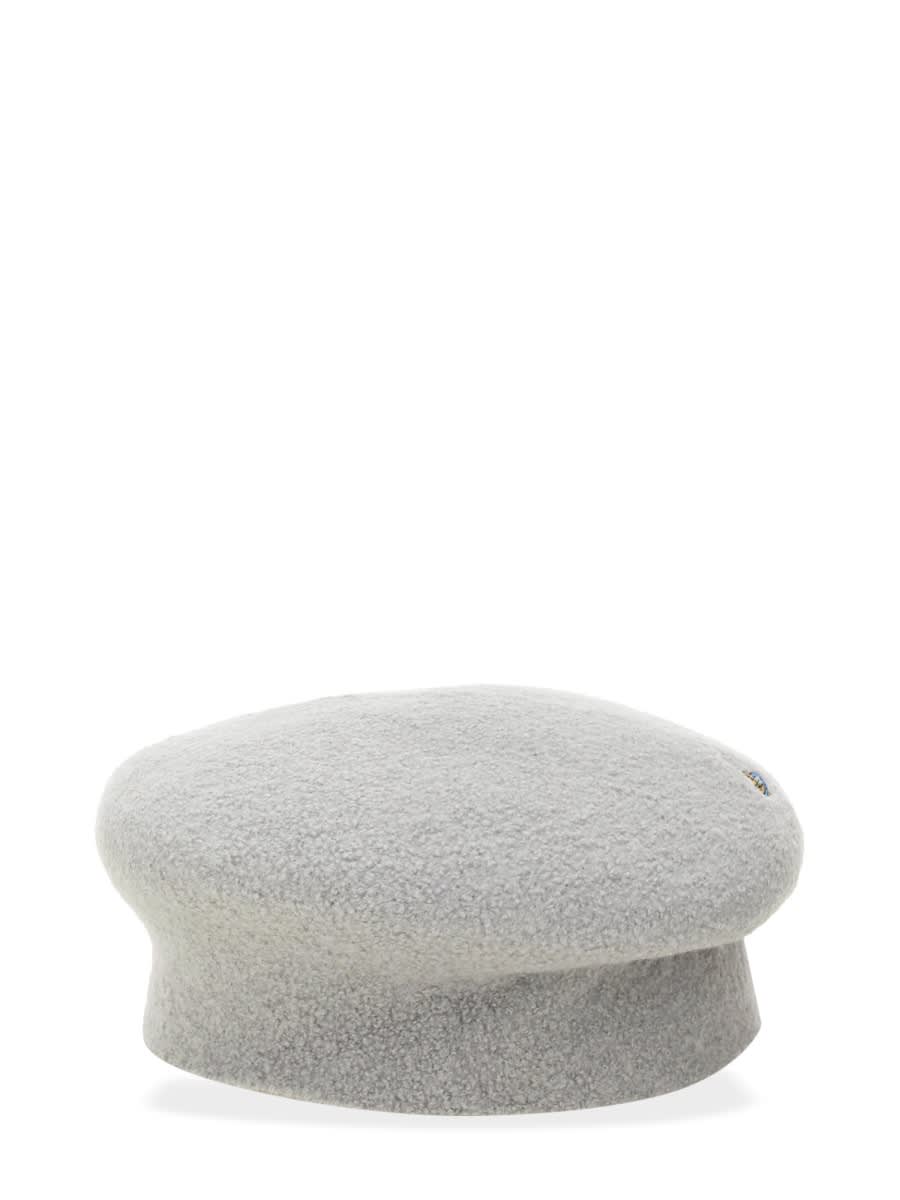 Shop Vivienne Westwood Wool Cap In Grey