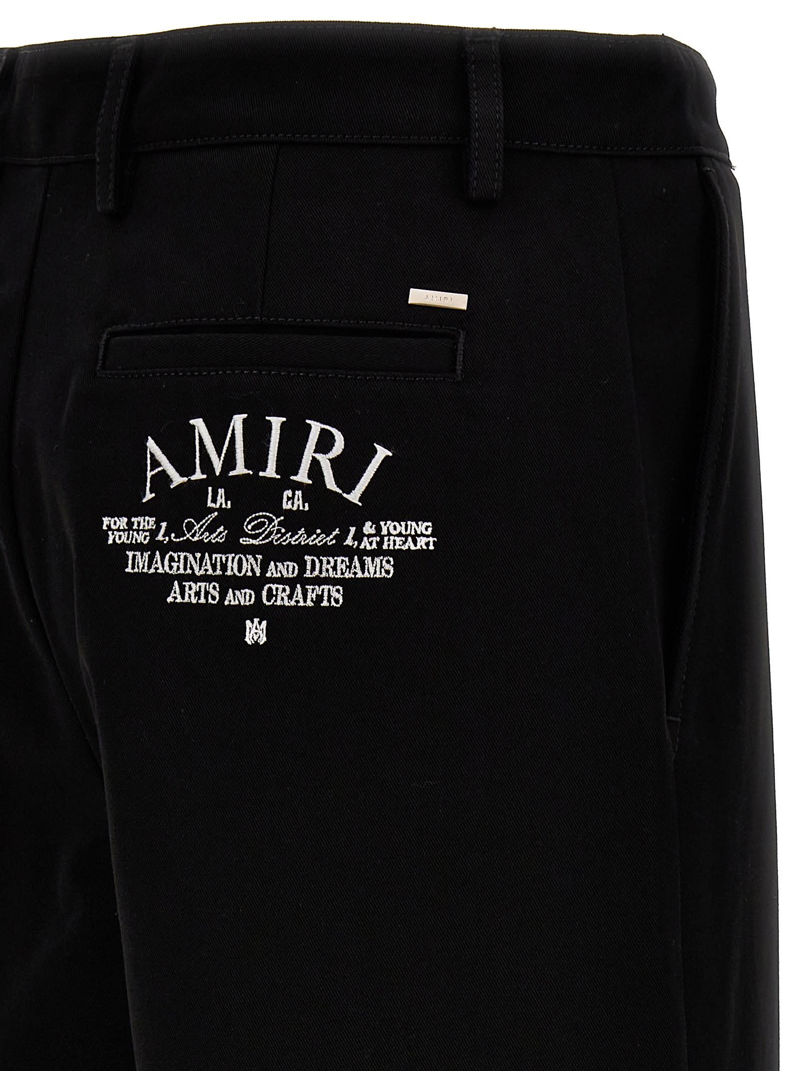 Shop Amiri Baggy Chino Jeans In Black