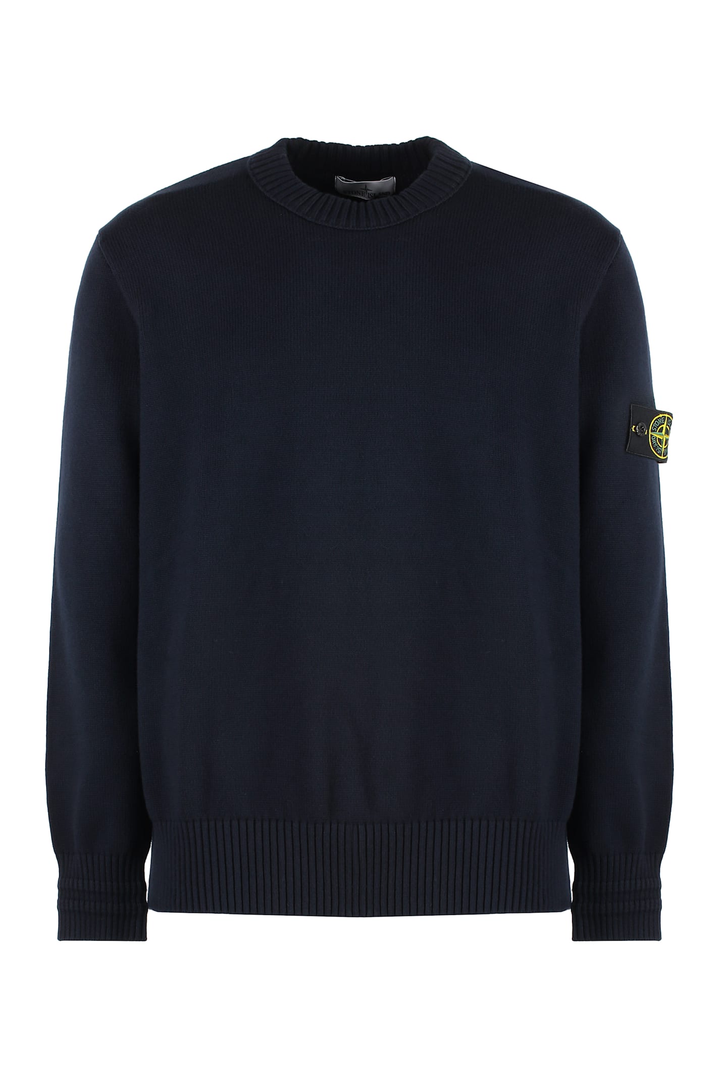 Shop Stone Island Long Sleeve Crew-neck Sweater In Blue