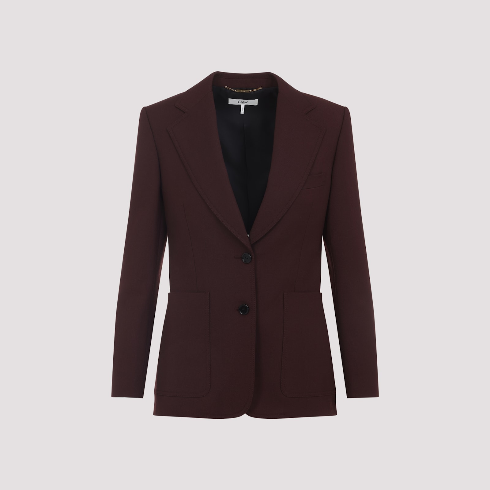 Chloé Dark Purple Wool Jacket In Burgundy