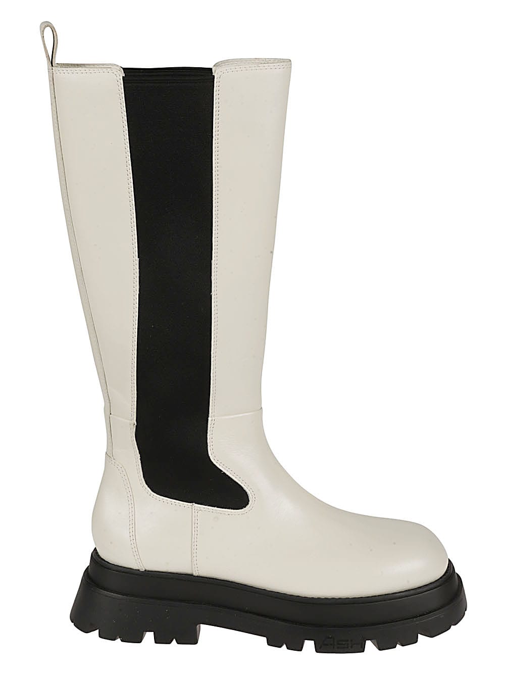 Ash Woman Boot Ivory Size 8 Soft Leather In White
