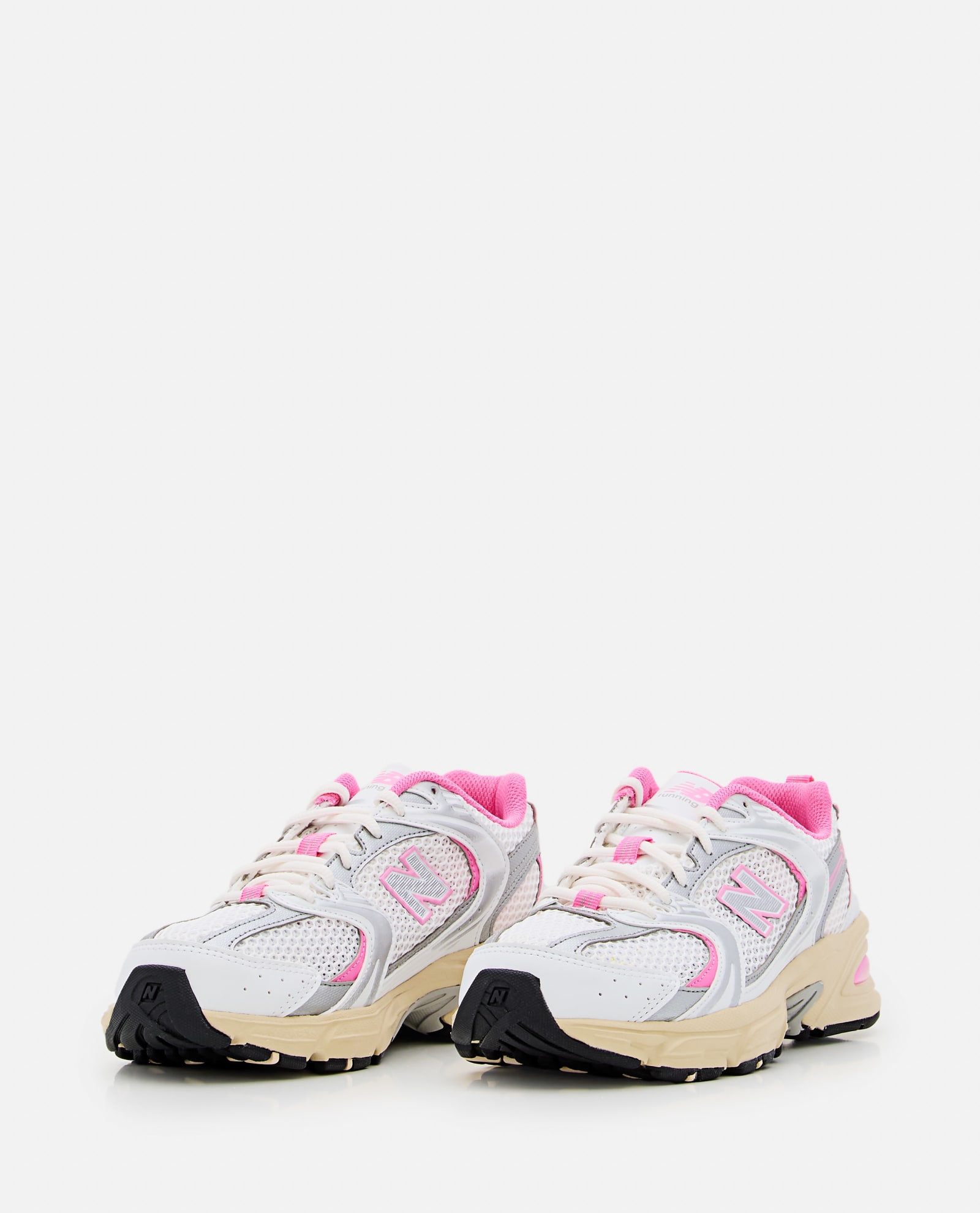 Shop New Balance Mr530ed Sneakers In White Pink