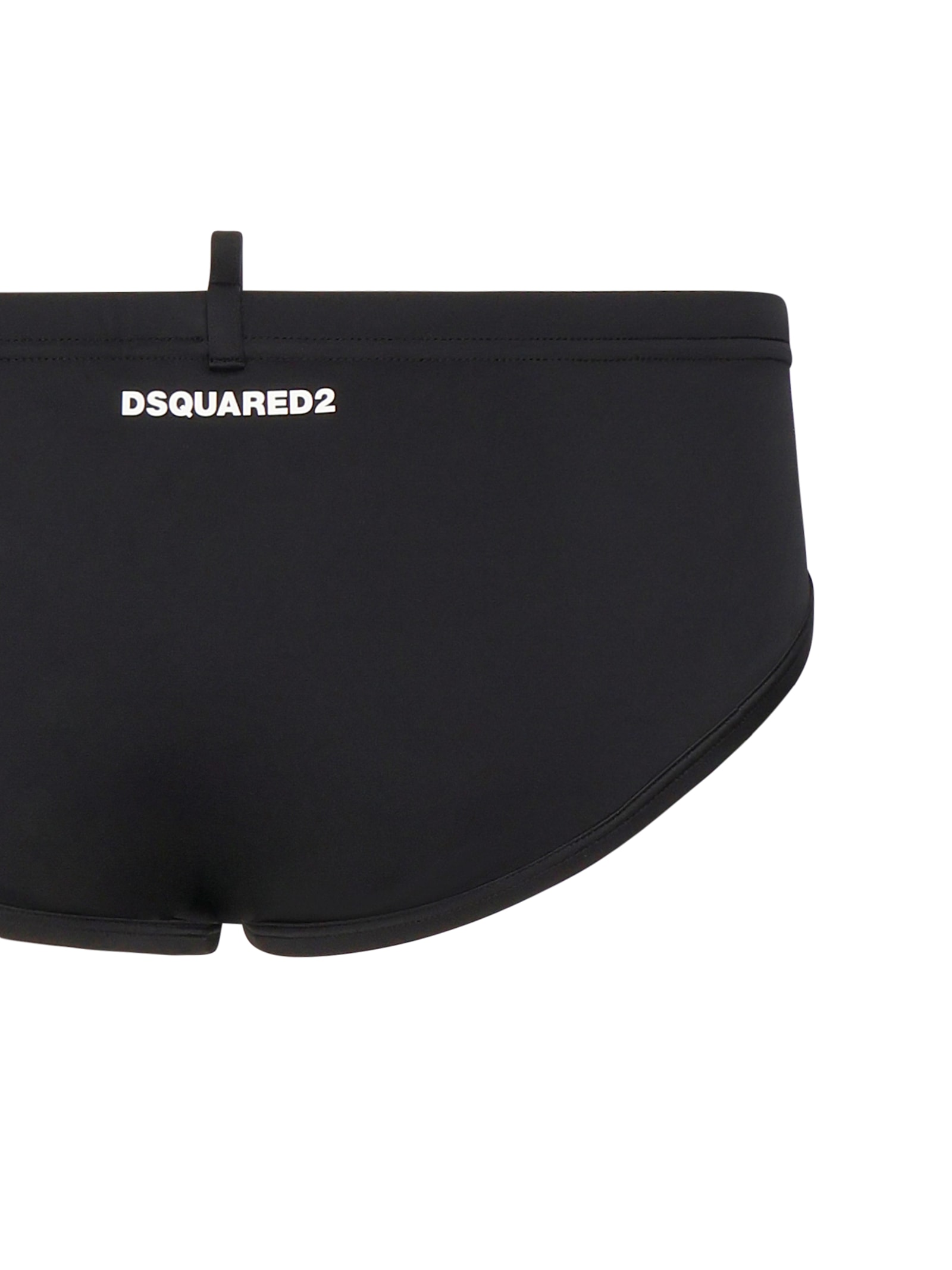 Dsquared2 Dsquared Man Black Stretch Nylon Swimming Brief In Black