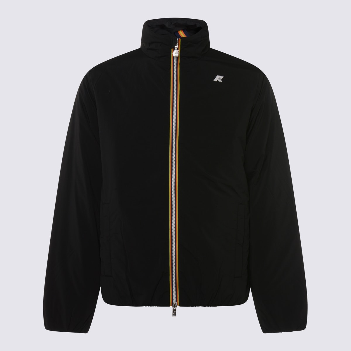 K-way Black Valentine Plain Warm Casual Jacket In Black