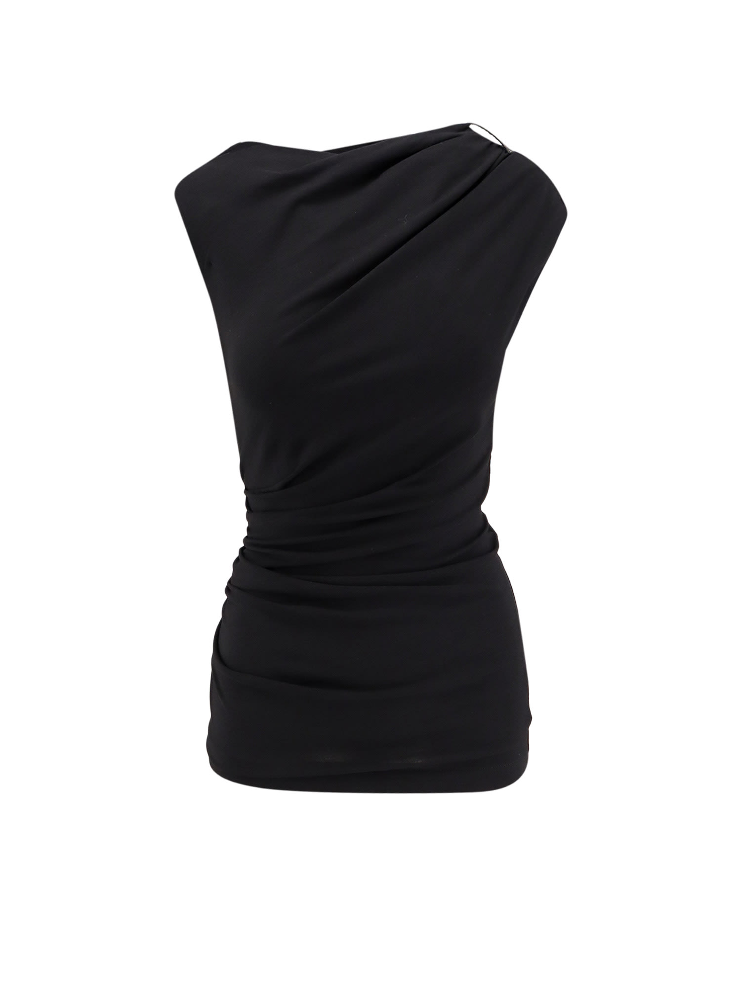 Brunello Cucinelli Women Wool And Stretch Viscose Top In Black