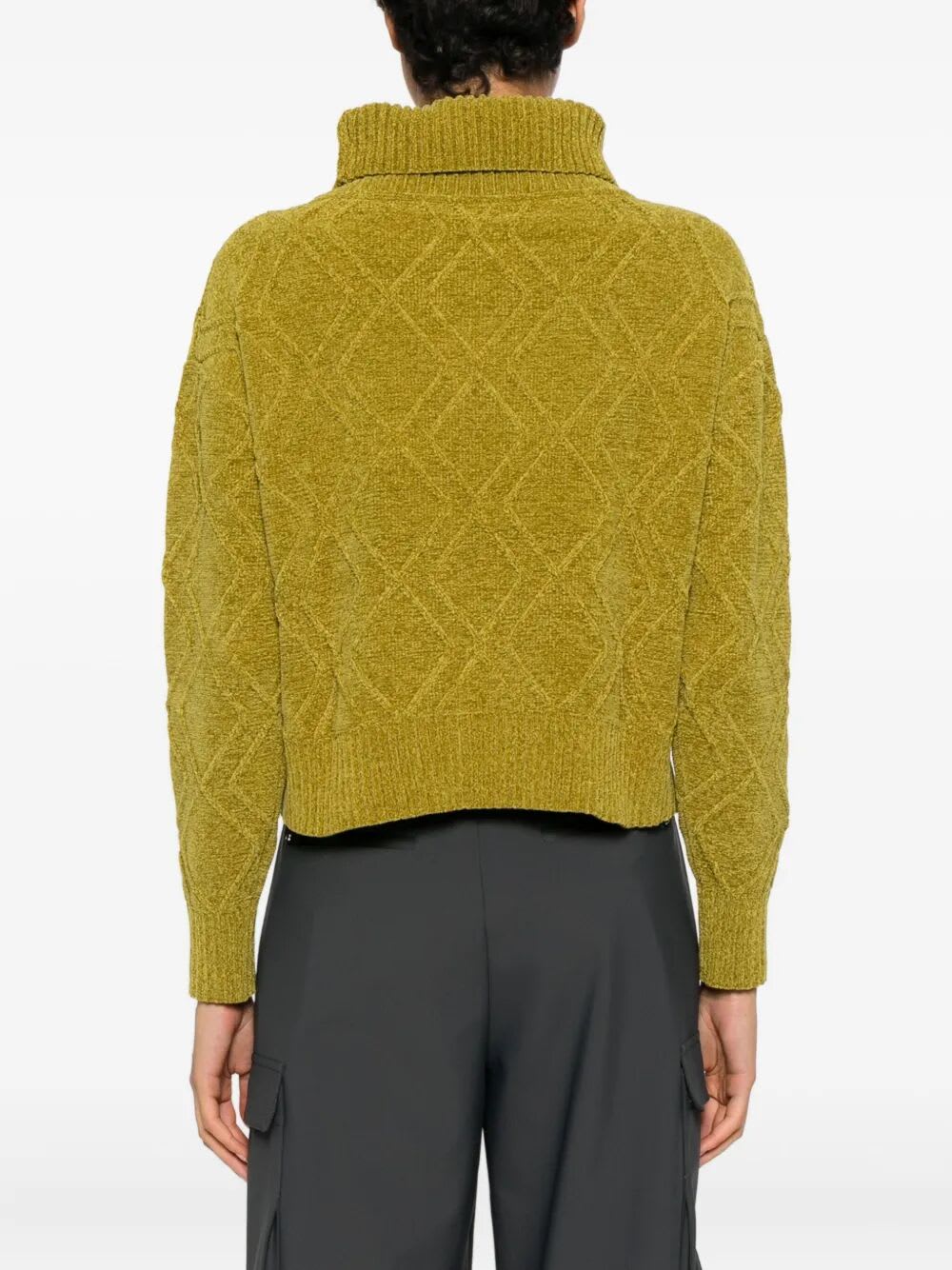 Rrd - Roberto Ricci Design Velvet Fish Volcano Wom Knit In Yellow