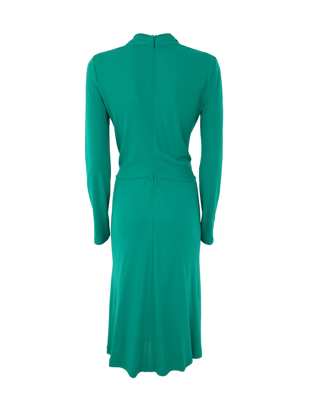 Shop Alberta Ferretti Wrap Midi Dress In Emerald