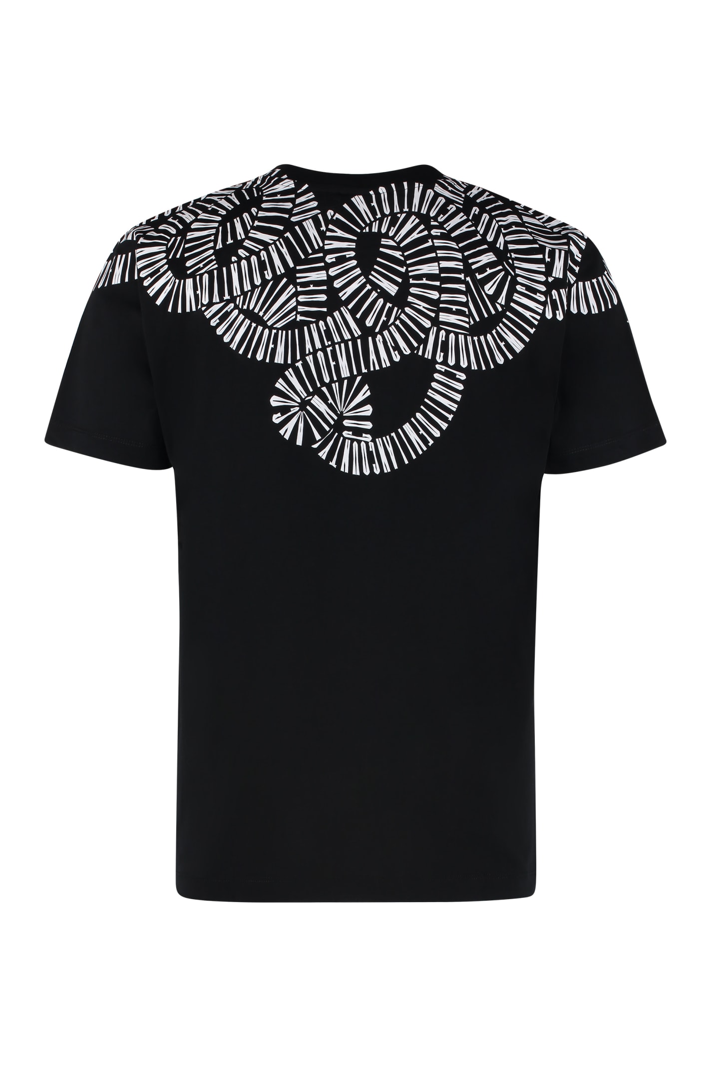 Shop Marcelo Burlon County Of Milan Cotton Crew-neck T-shirt In Black