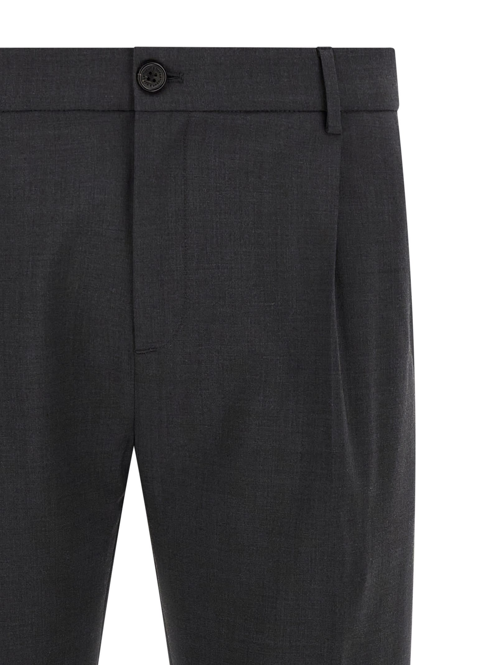 Department Five Pleated-wool Trousers In Blue
