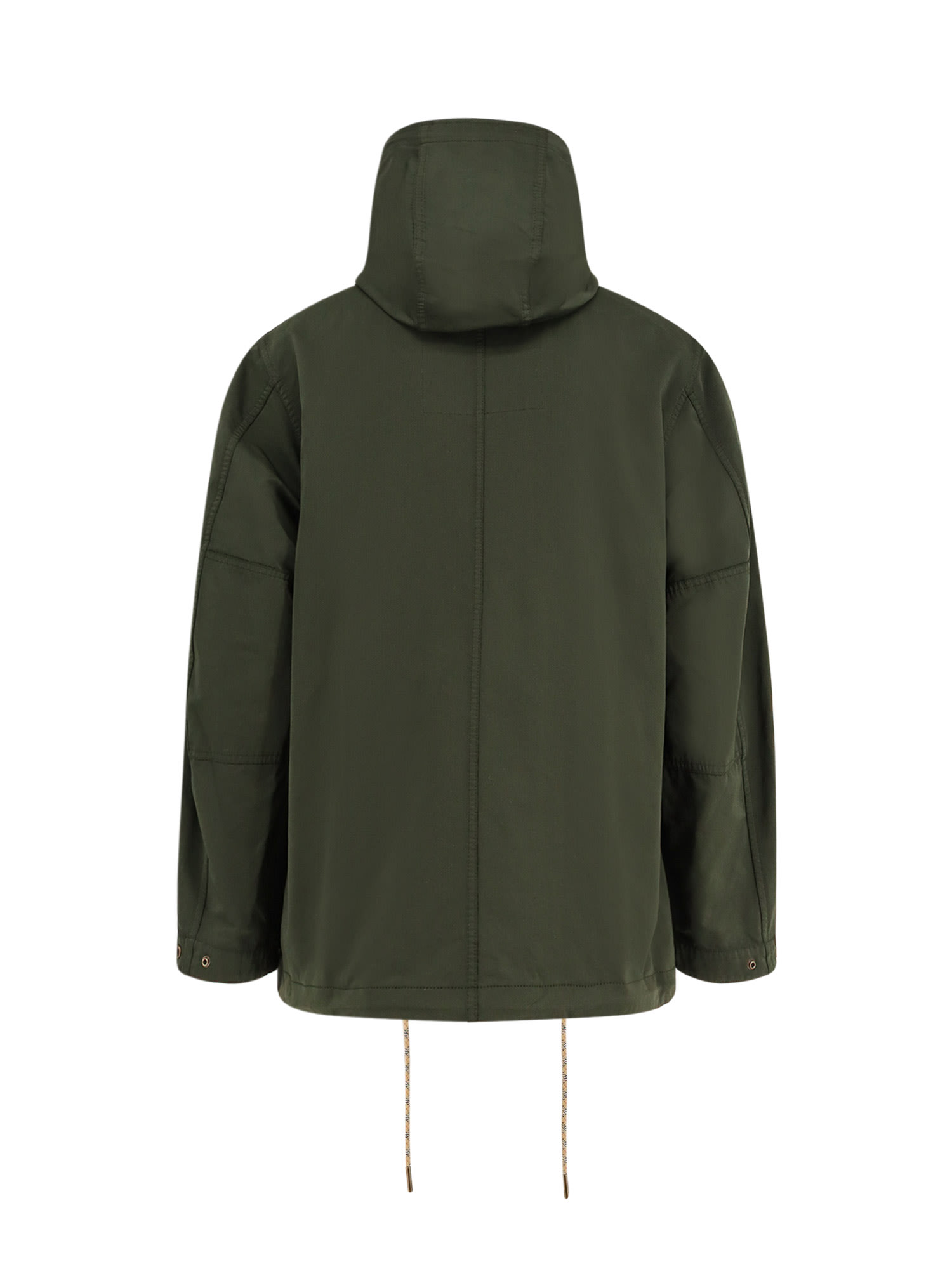 Burberry Embossed Ekd Stamp Buttoned Jacket In Green
