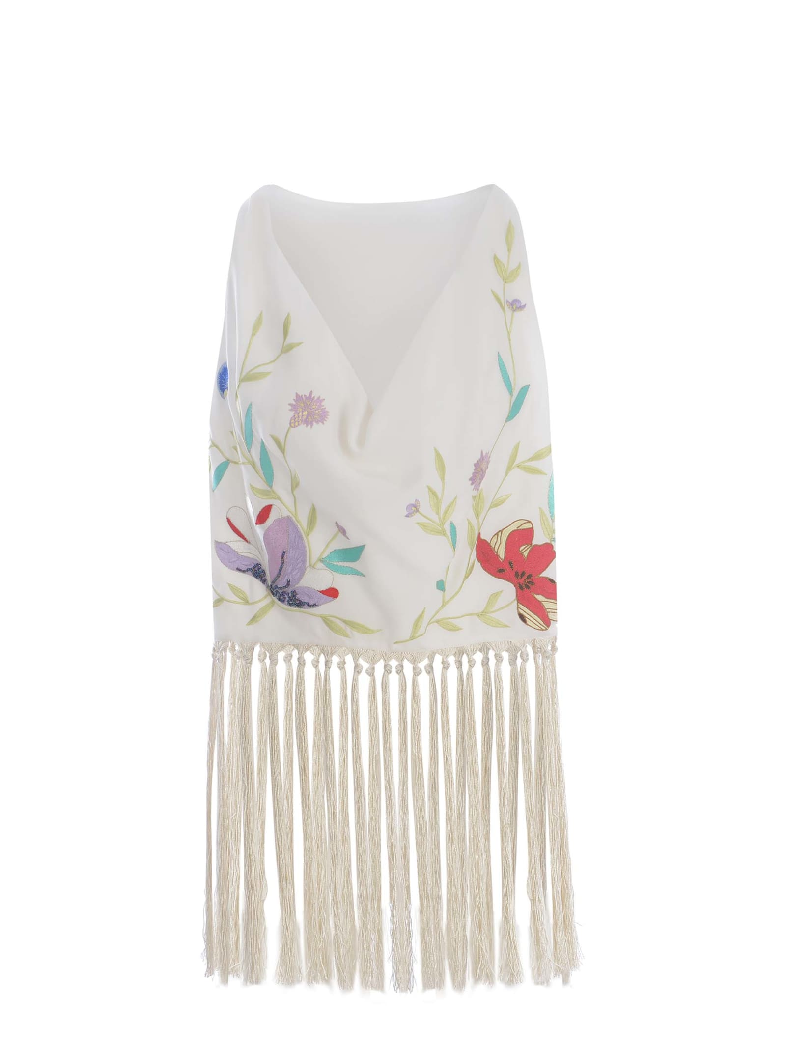 Shop Forte Forte Top  Heaven Made Of Viscose Crepe In Bianco