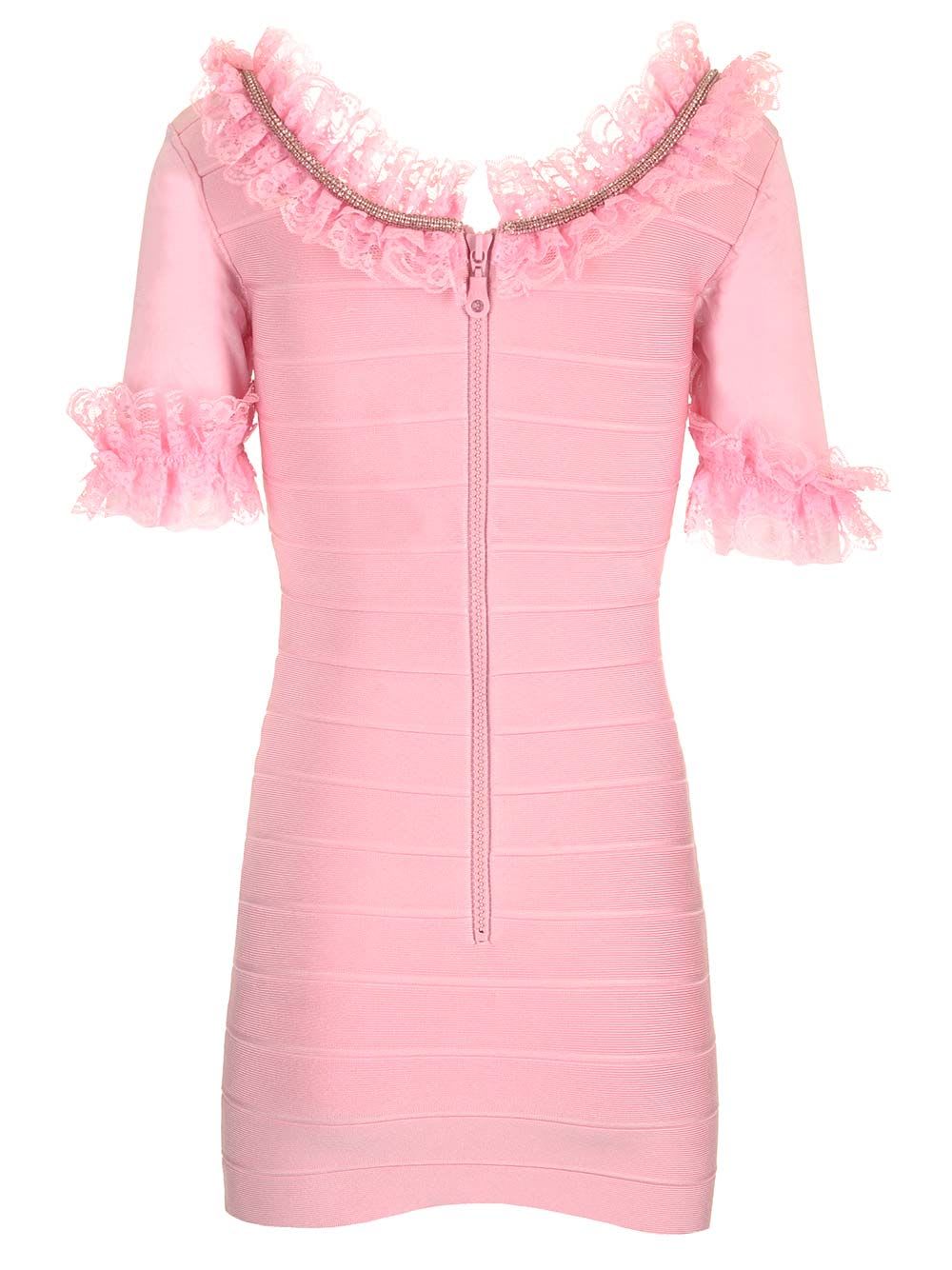 Self-portrait X Christopher Kane Embellished Lace-trimmed Mini Dress In Multi