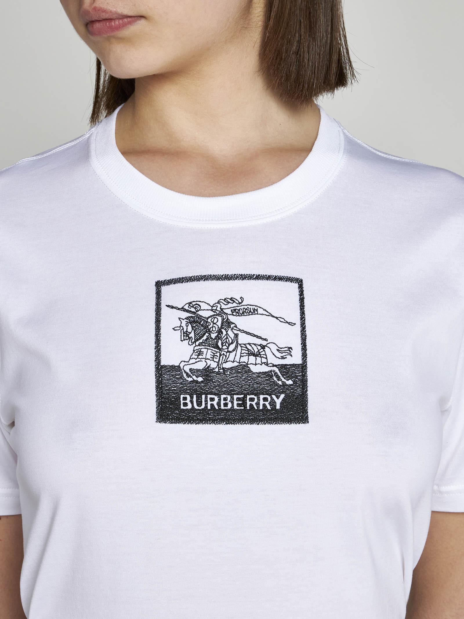 Shop Burberry Margot Logo Cotton T-shirt