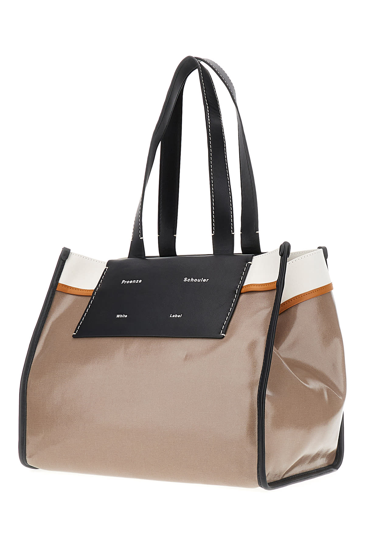 PROENZA SCHOULER MULTICOLOR CANVAS LARGE MORRIS SHOPPING BAG 