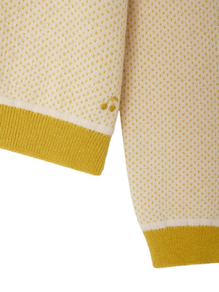 Bonpoint Jrynja Sweater In Wool And Cotton In Yellow