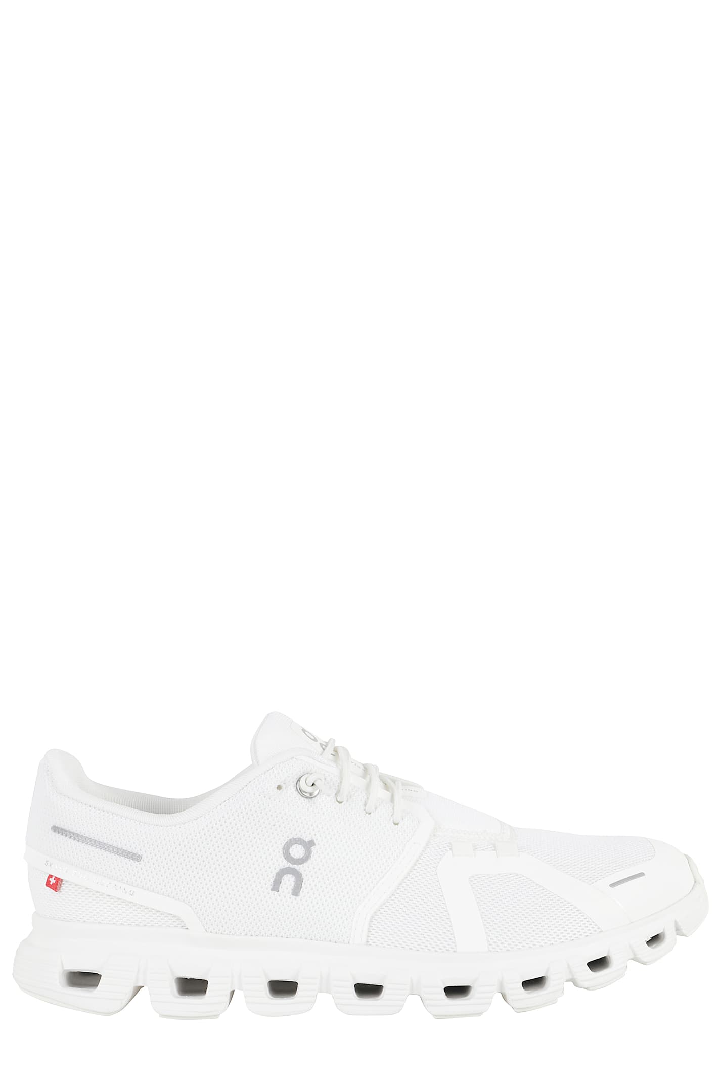 On Cloud 5 Rubber-trimmed Recycled Mesh Running Sneakers In White
