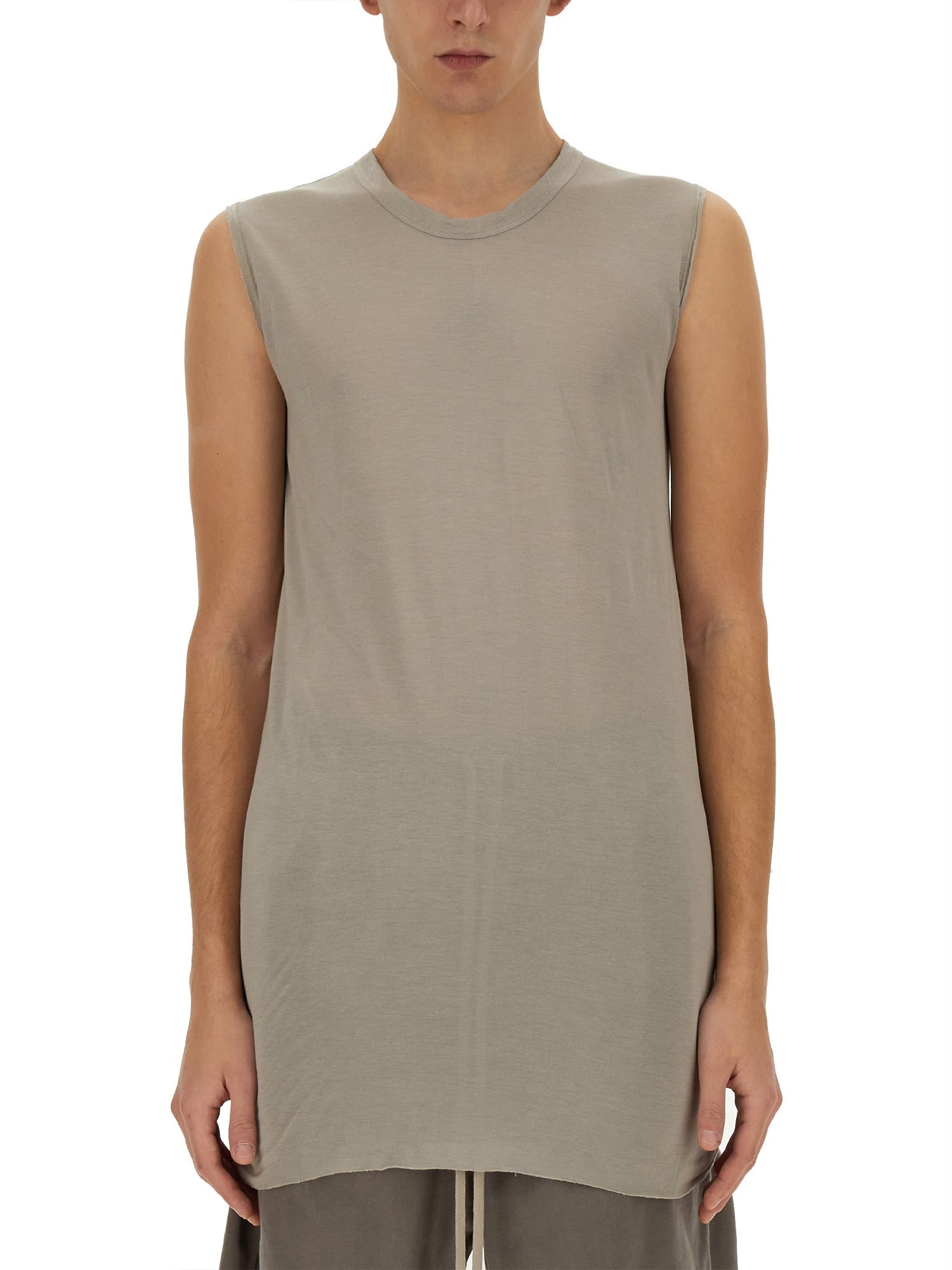 Shop Rick Owens Top Basic In Pearl