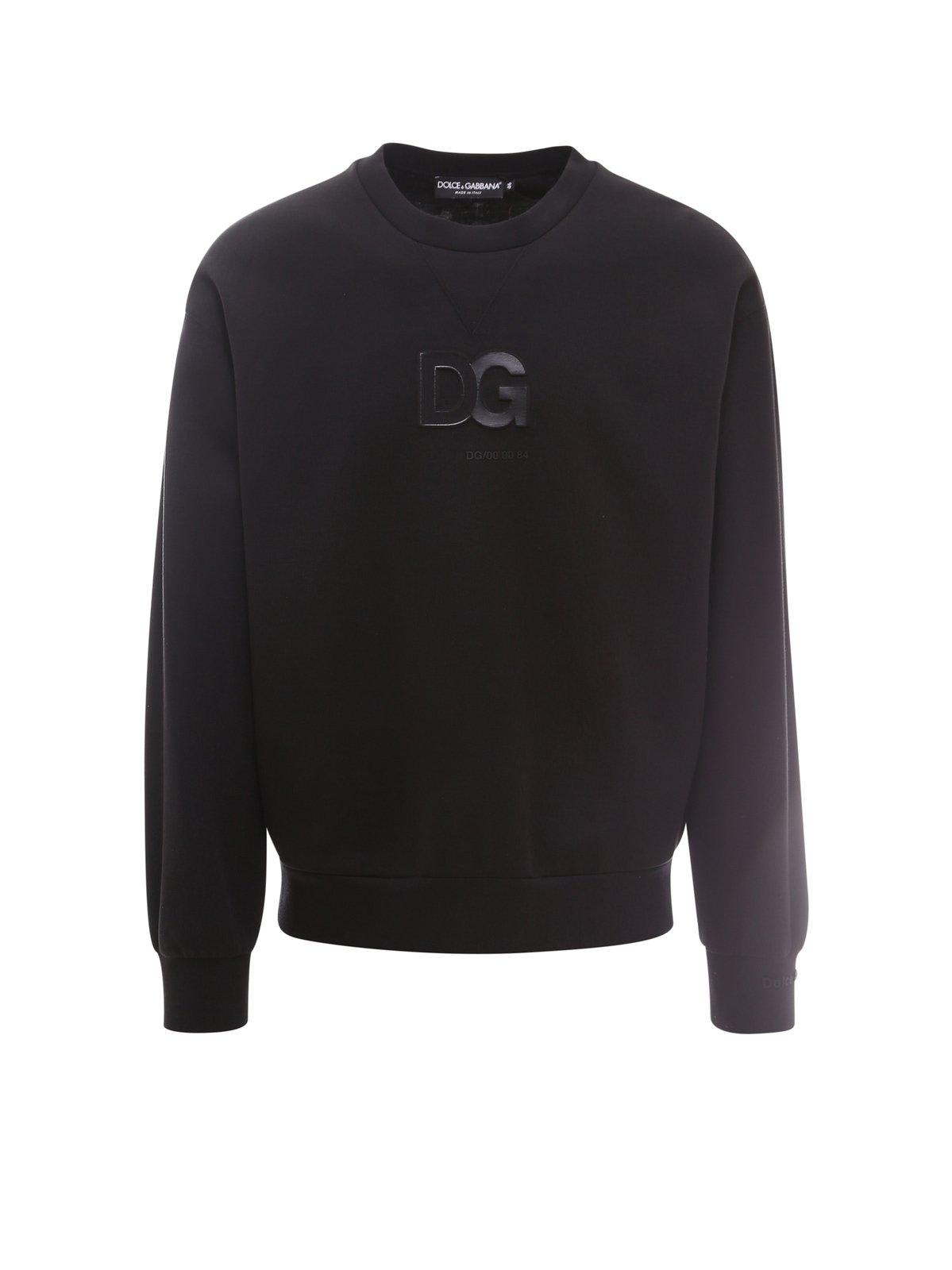 Shop Dolce & Gabbana Dg Logo Patch Sweatshirt In Black