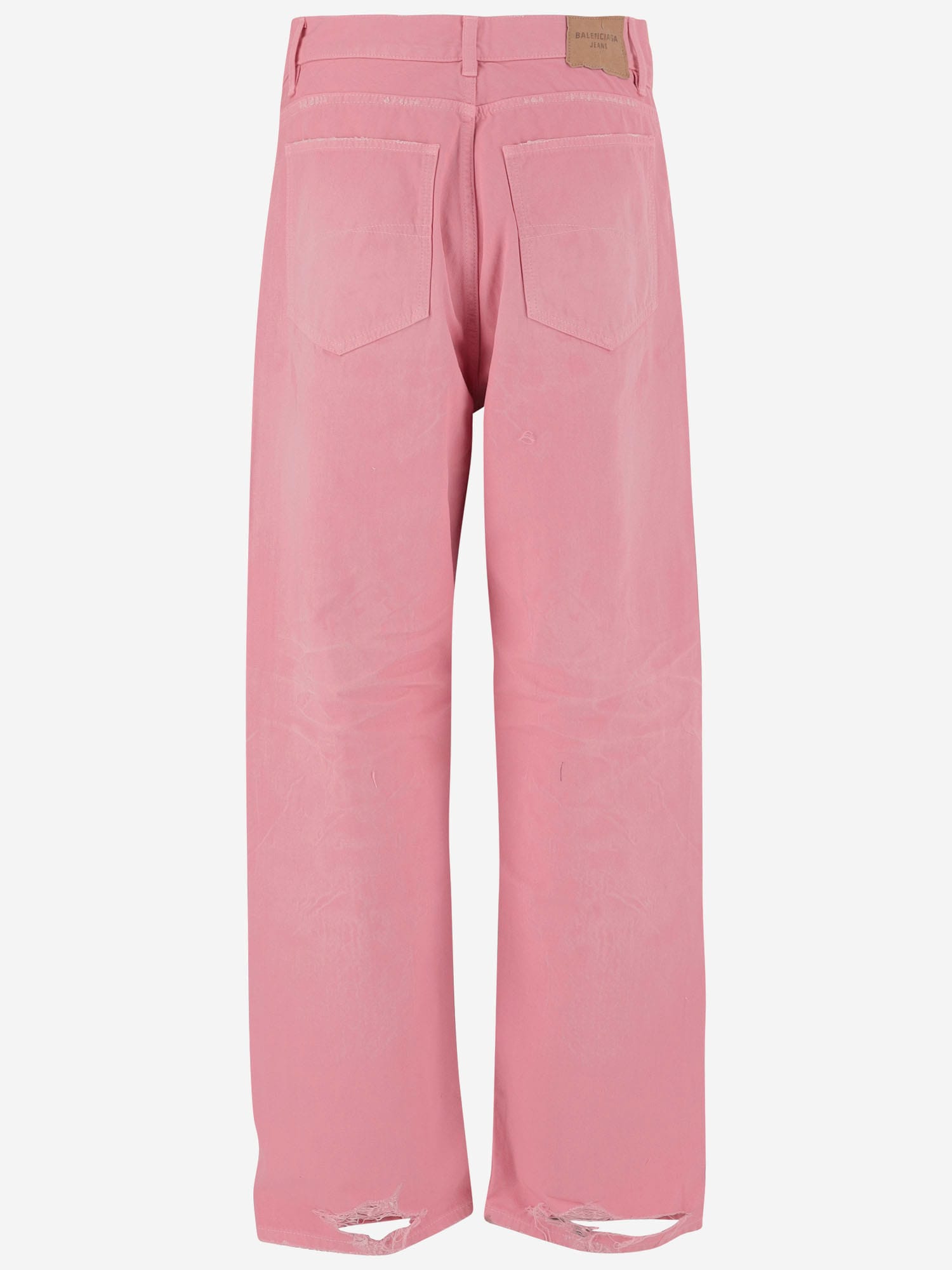 Balenciaga Cotton Denim Jeans In Pink