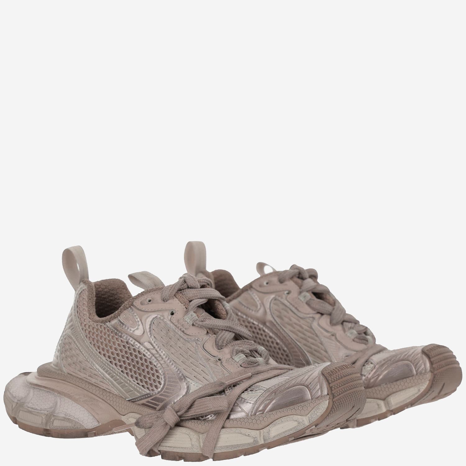 Balenciaga Multicolor Mesh And Rubber 3xl Sneakers In Nude & Neutrals