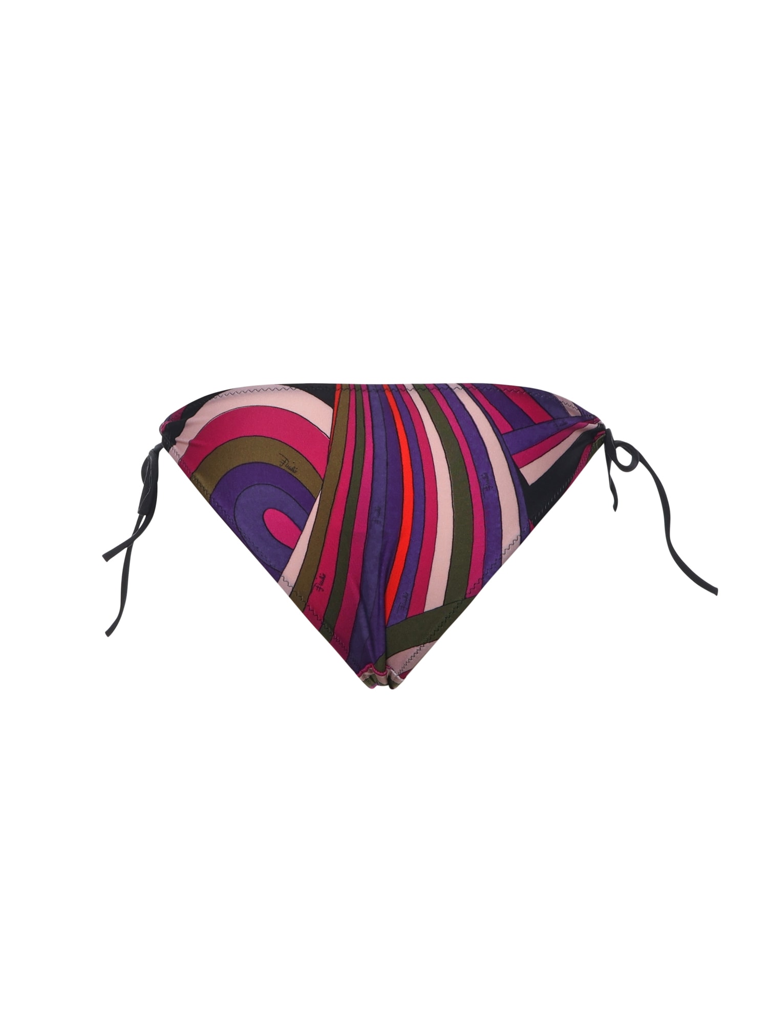 Pucci Bikini Bottoms With Iris Print In Multi