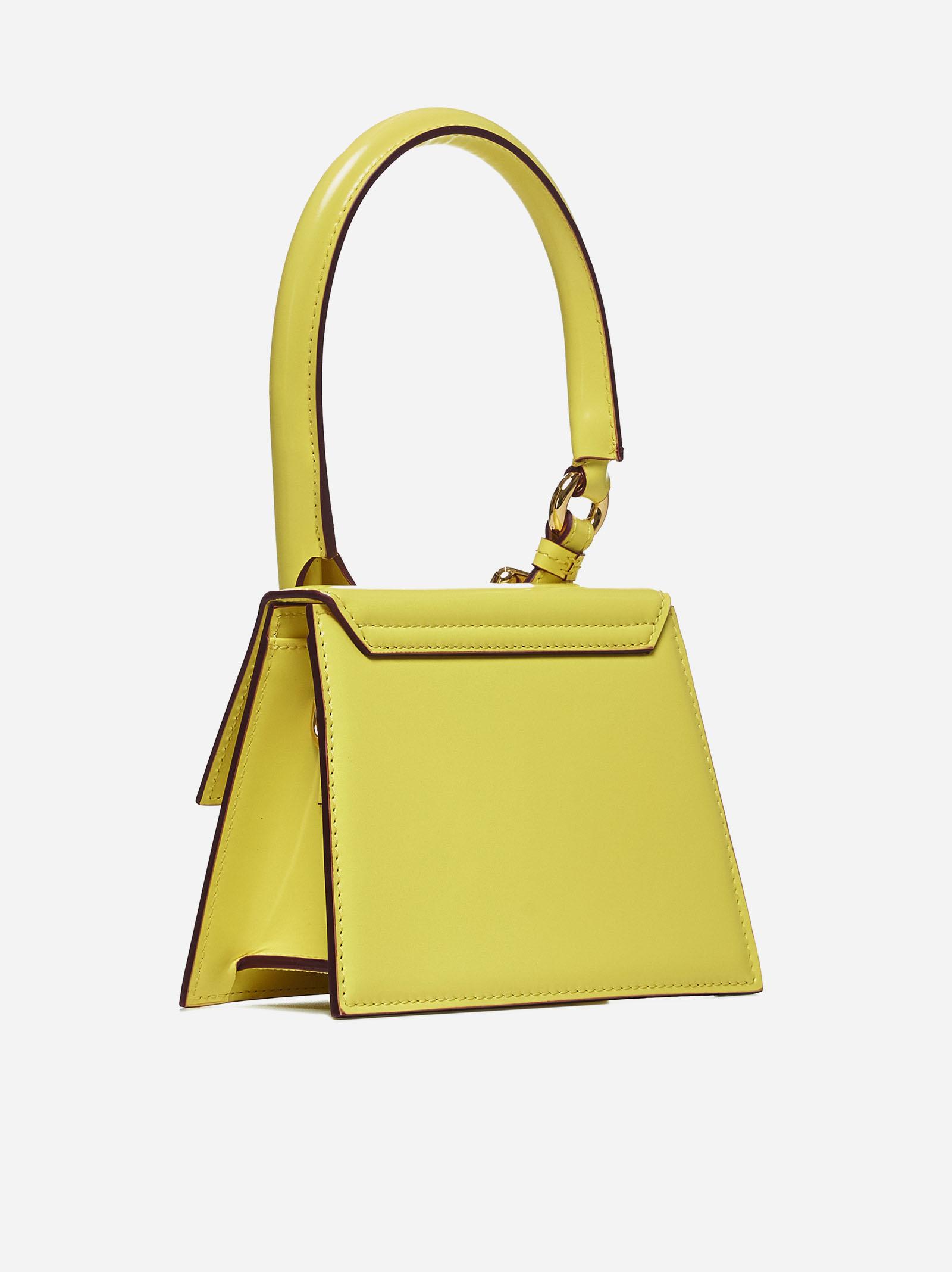 Jacquemus Le Chiquito Moyen Boucle Leather Belt Bag In Yellow