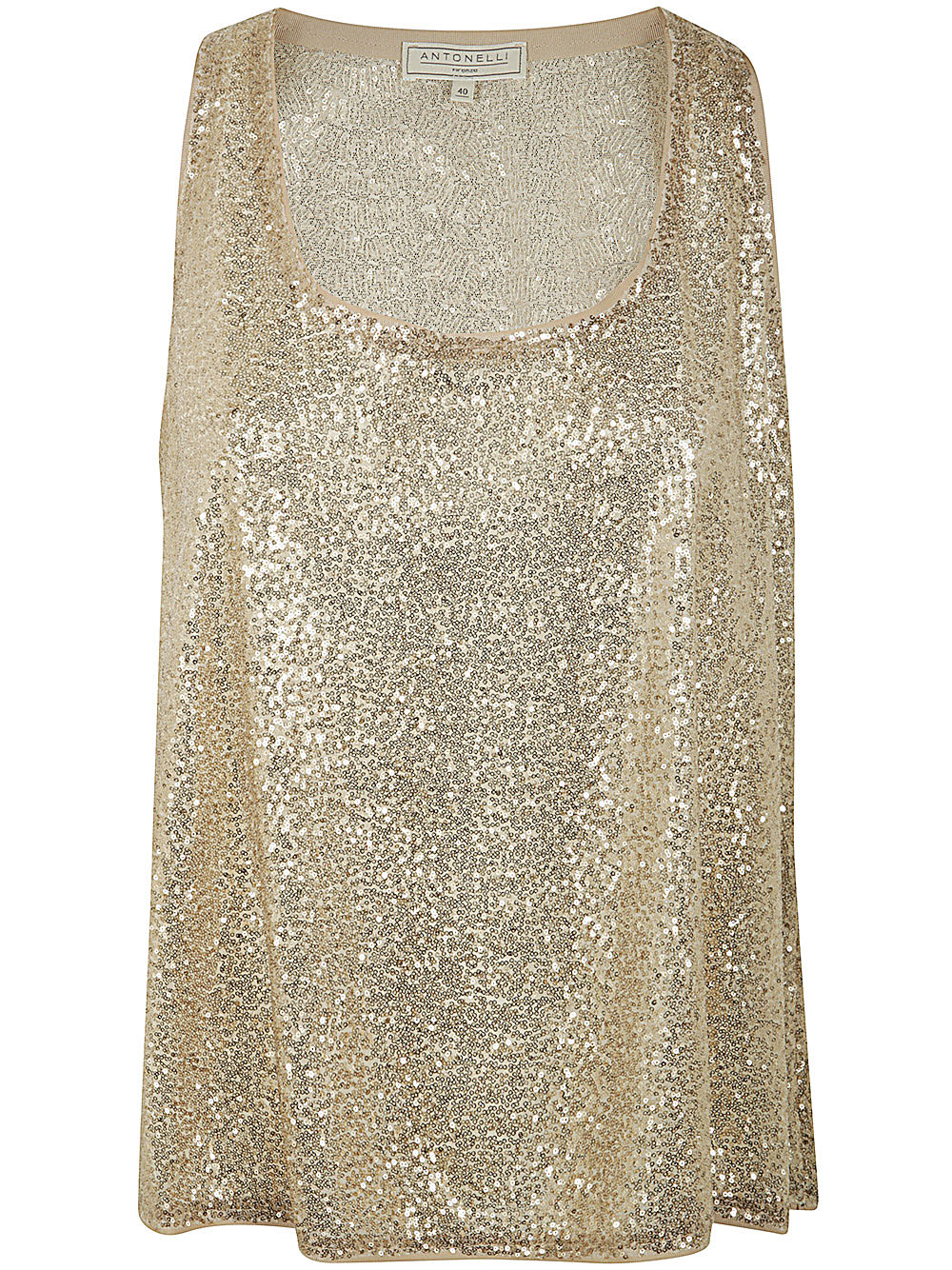 Shop Antonelli Cecil Top With Paillettes In Gold
