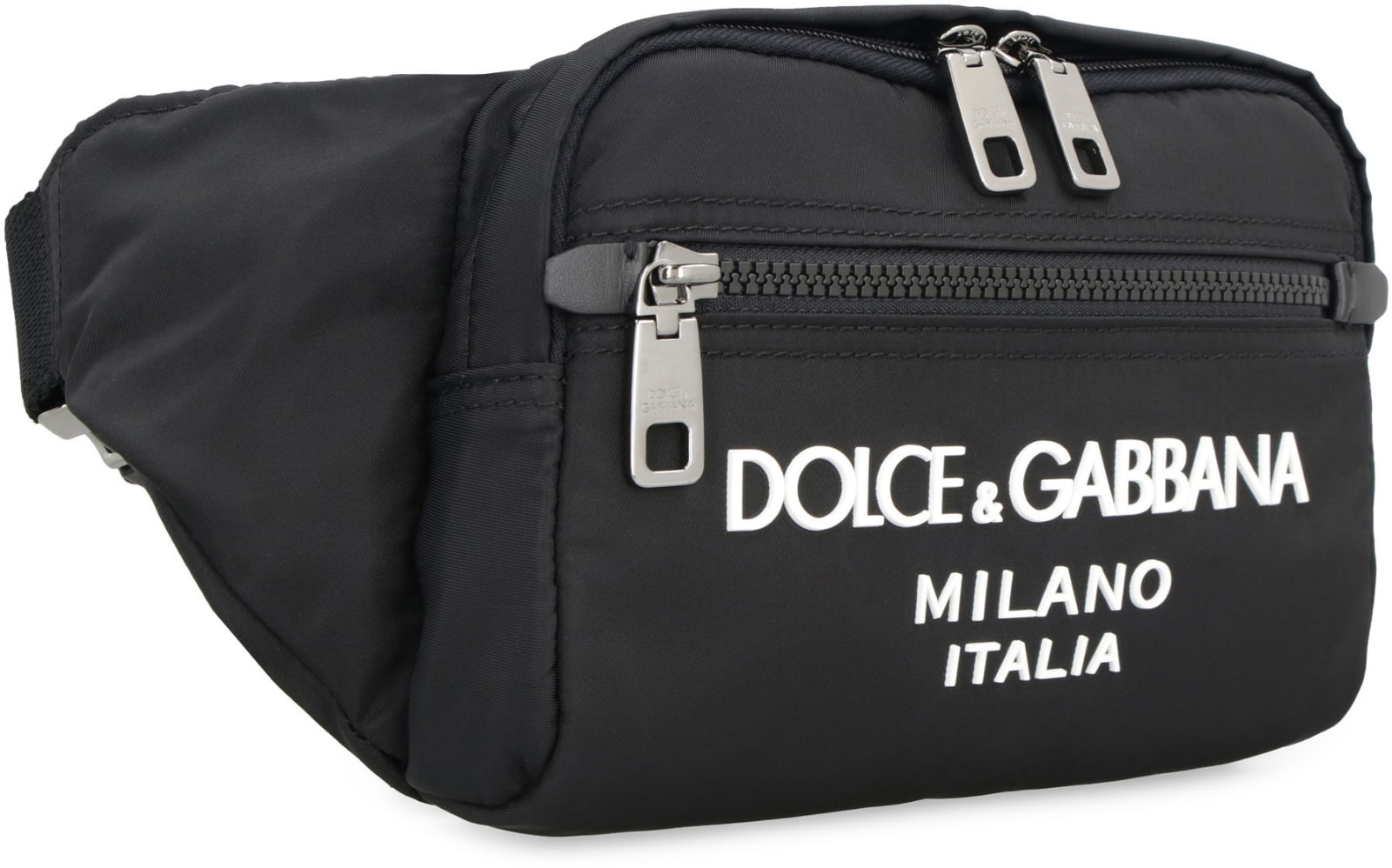 Shop Dolce & Gabbana Nylon Belt Bag In Black