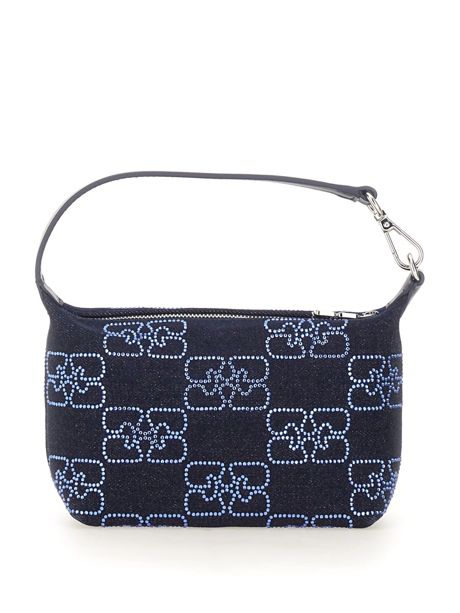 Shop Ganni Small Butterfly Bag In Blue