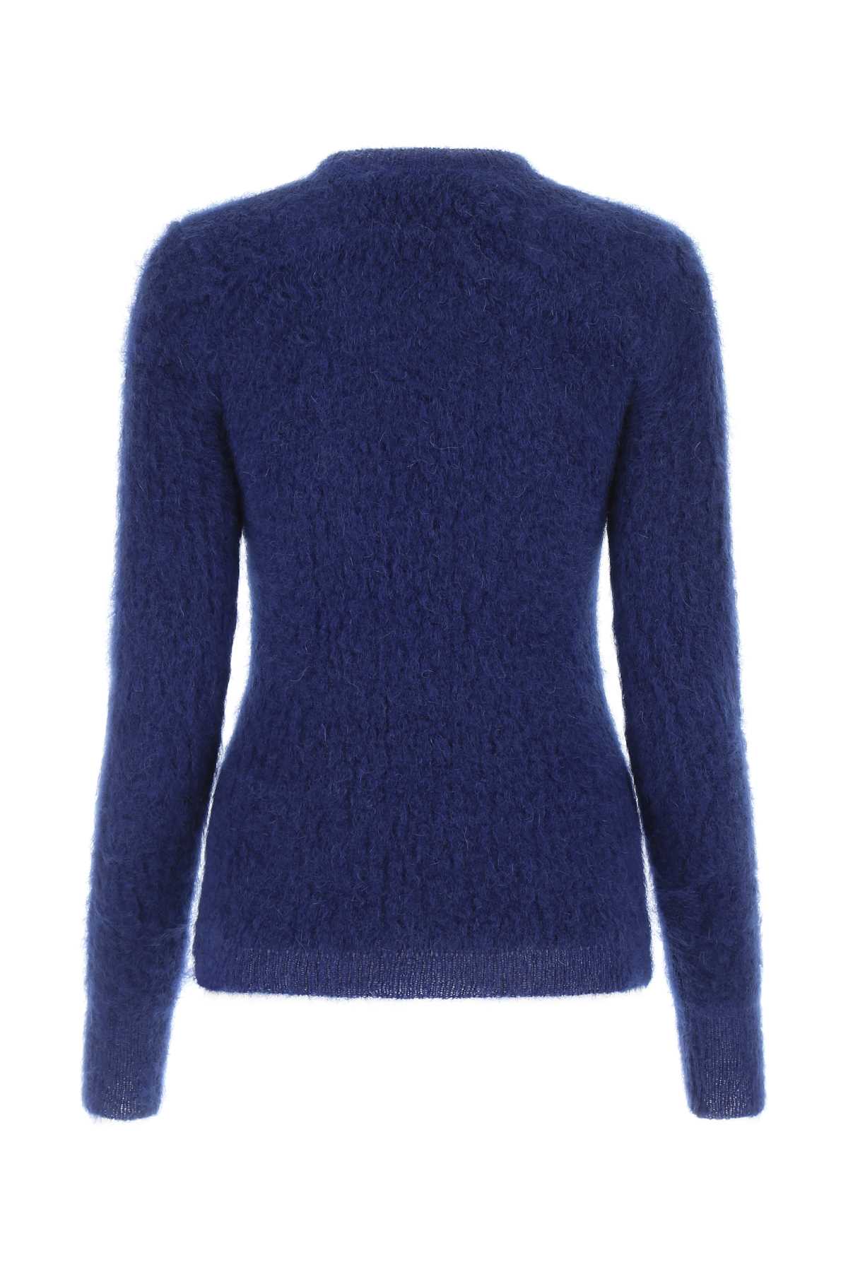 Shop Isabel Marant Blue Mohair Blend Alford Sweater In 30eb