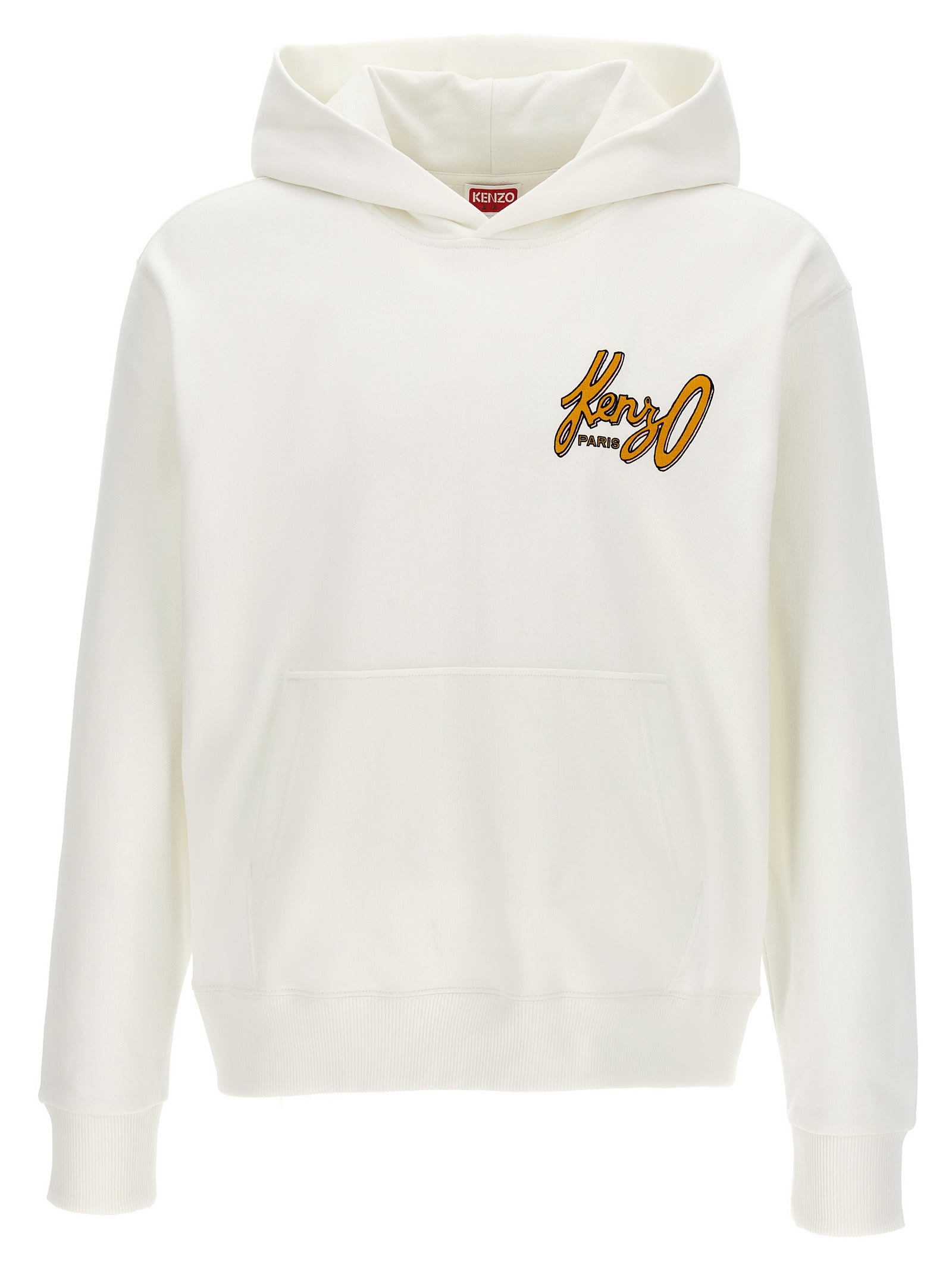 Kenzo Archive Logo Hoodie In White