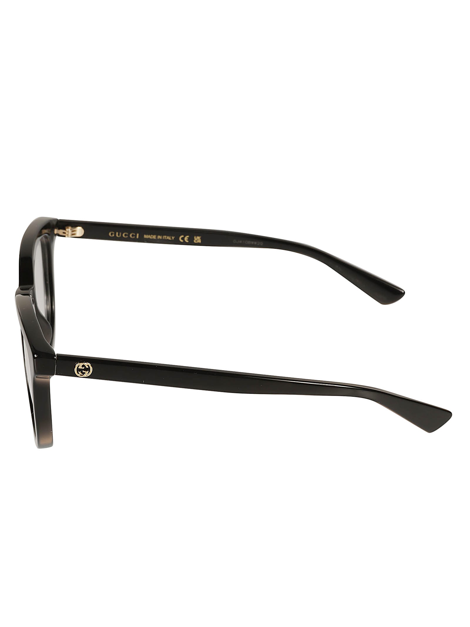 Gucci Logo Lens Wayfarer Frame In Black