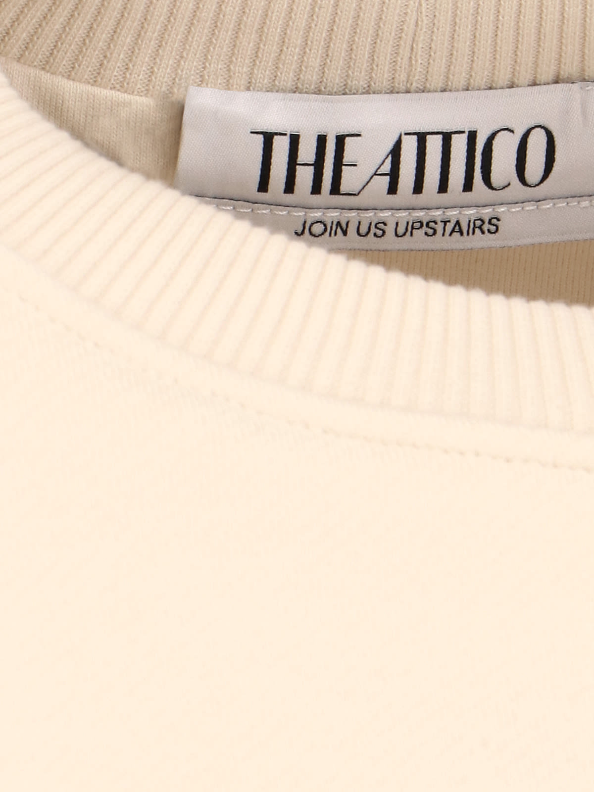 Shop Attico Logo Crewneck Sweatshirt In White