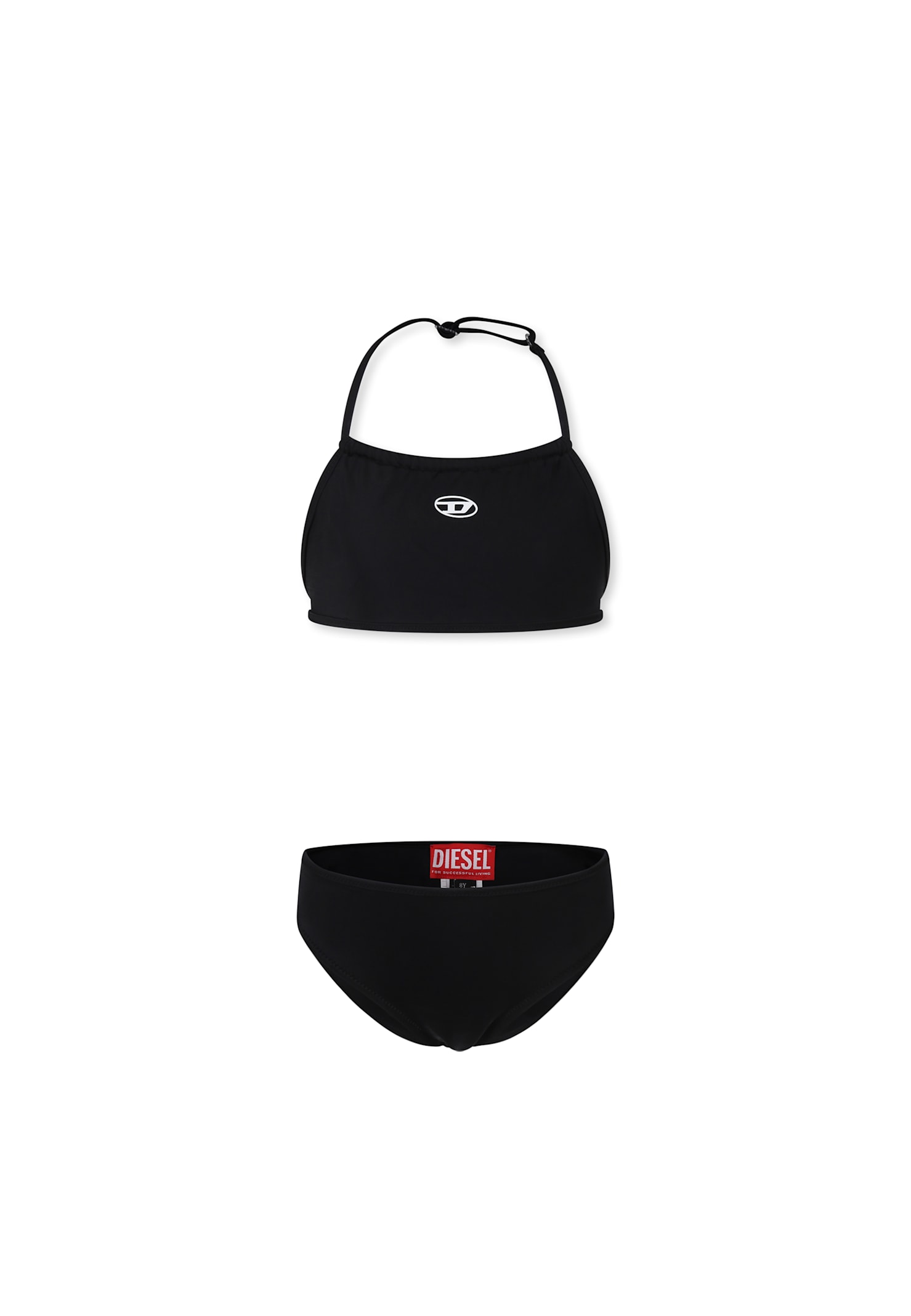 Diesel Black Bikini For Girl With Logo In Black