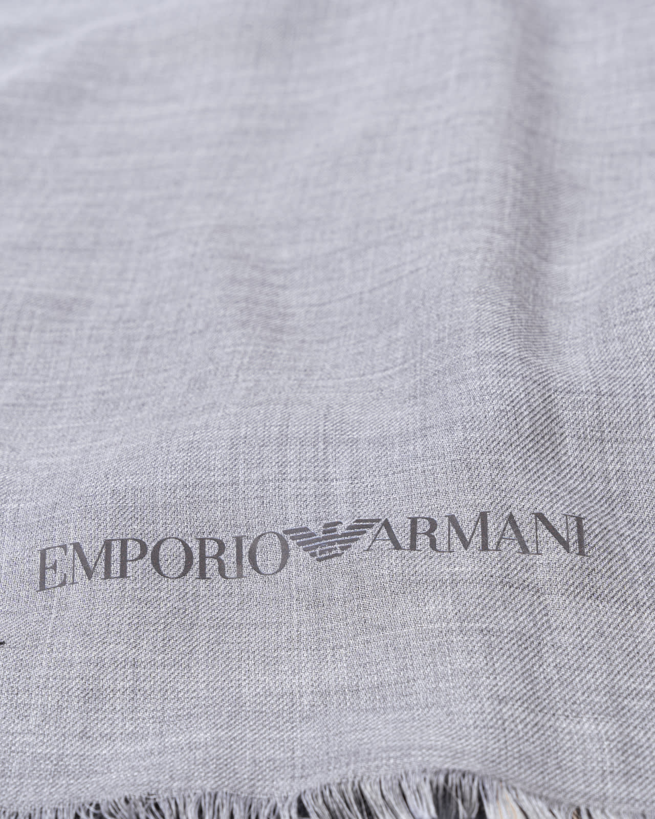 Shop Emporio Armani Stole In Grey