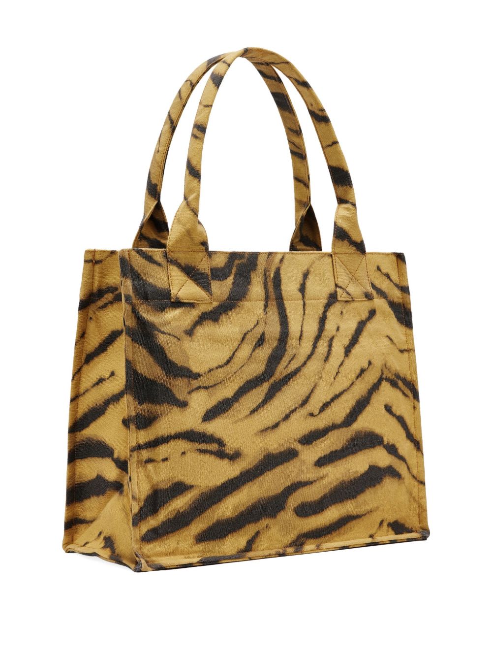 Ganni Recycled Cotton Large Tote Bag In Brown