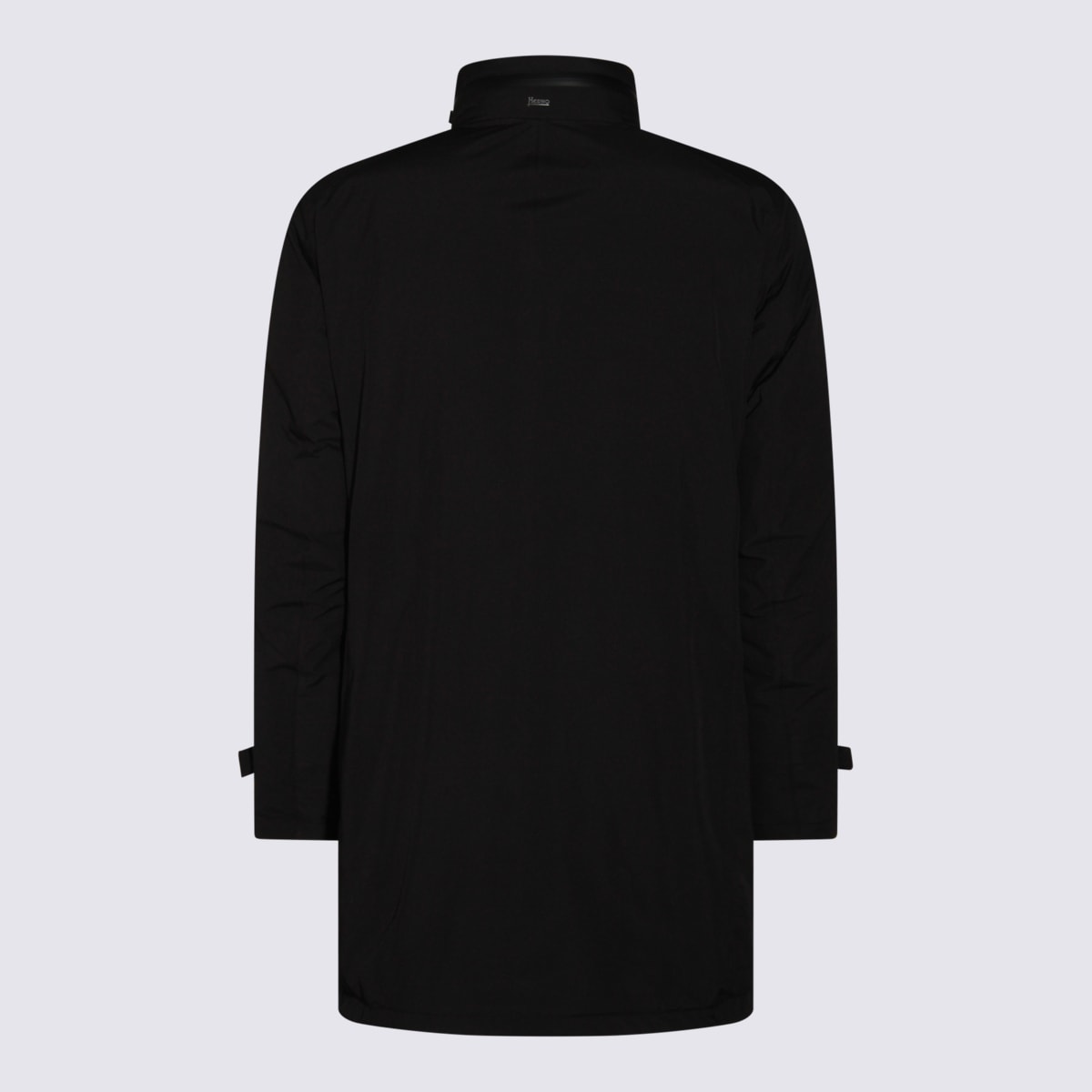 Herno Black Coat In Black