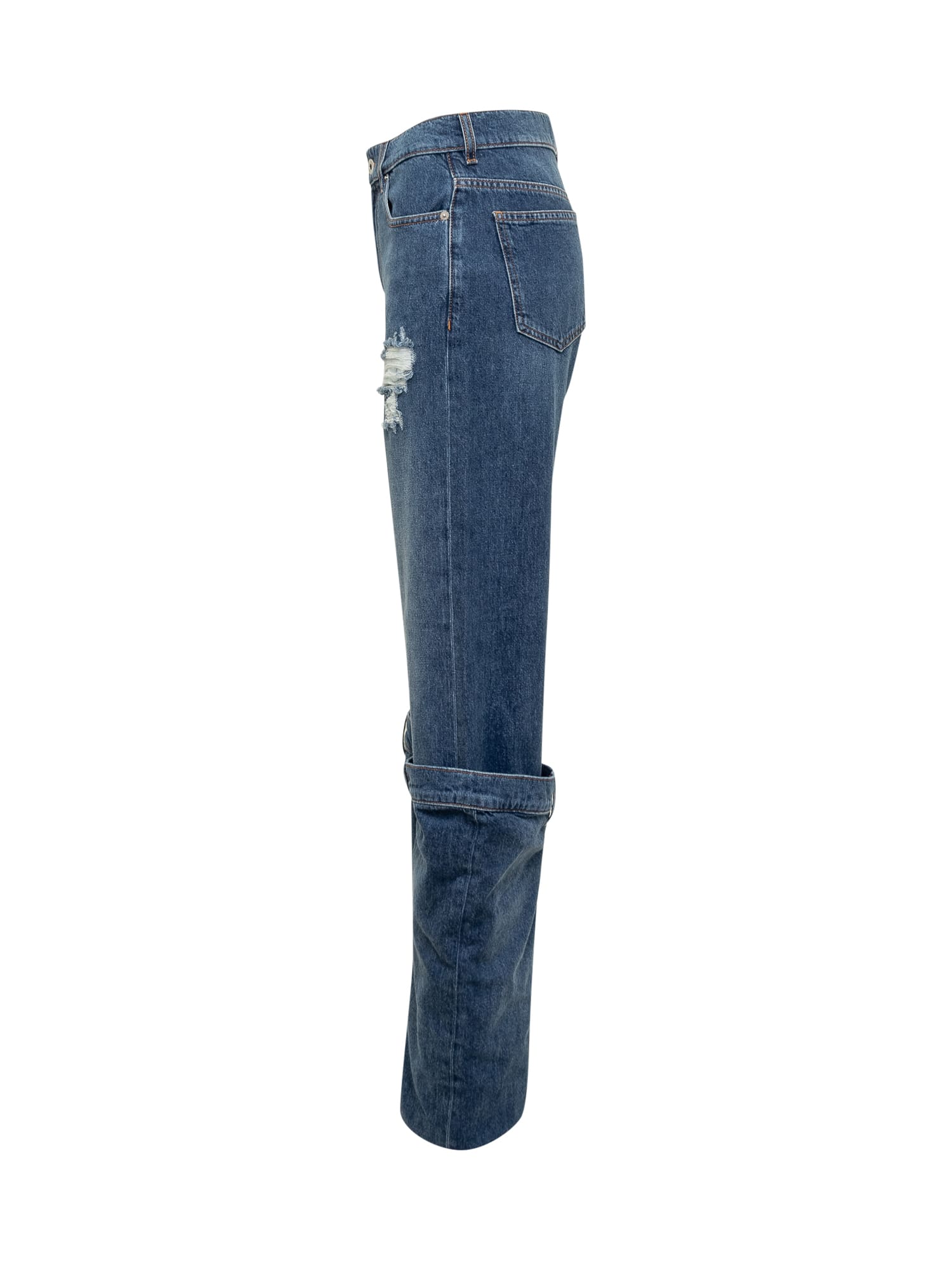 Shop Jw Anderson Bucket Jeans In Light Blue