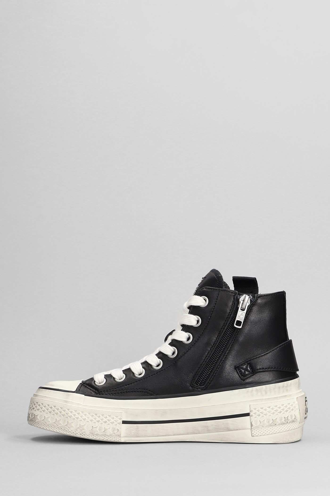 Ash Rage Sneakers In Black Leather In Black