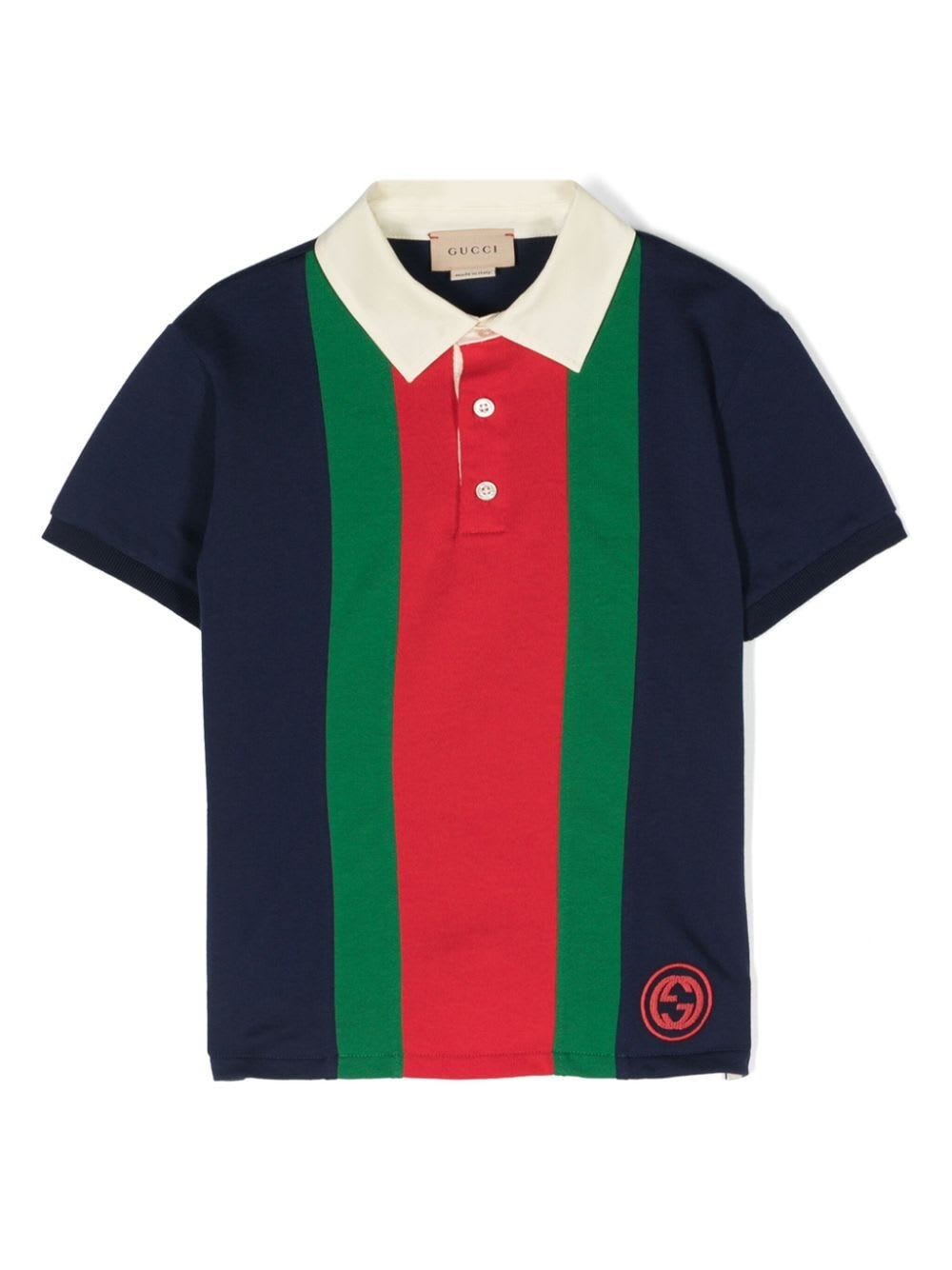 Shop Gucci J Ss Polo In Wintery Nt Sky Mc Mx