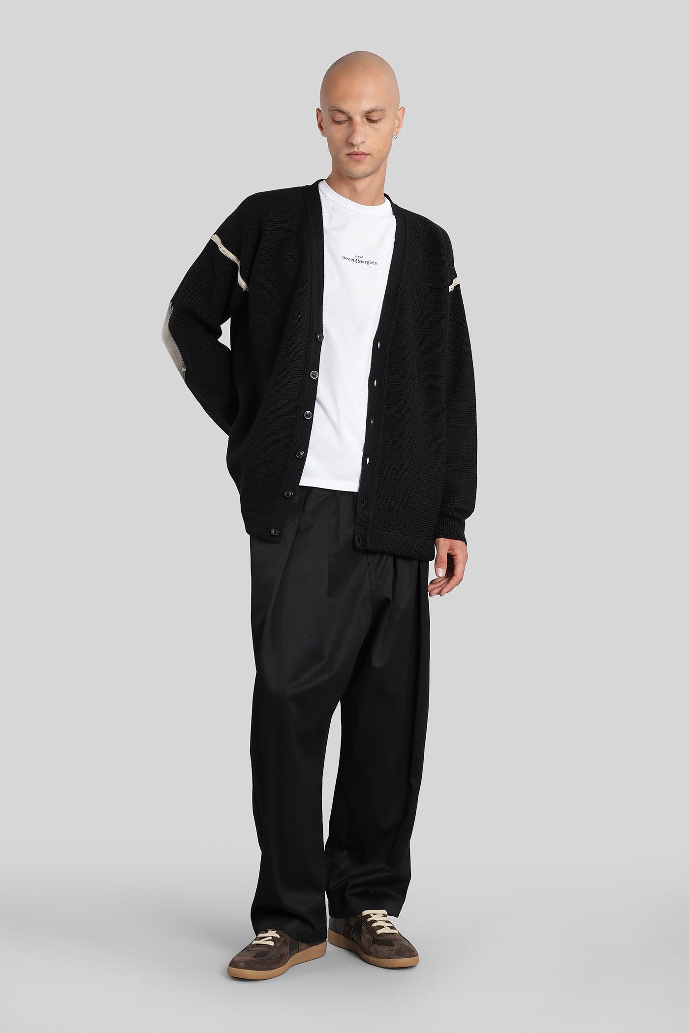Maison Margiela Tailored Twill Trousers Featuring Pleated Front In Multi